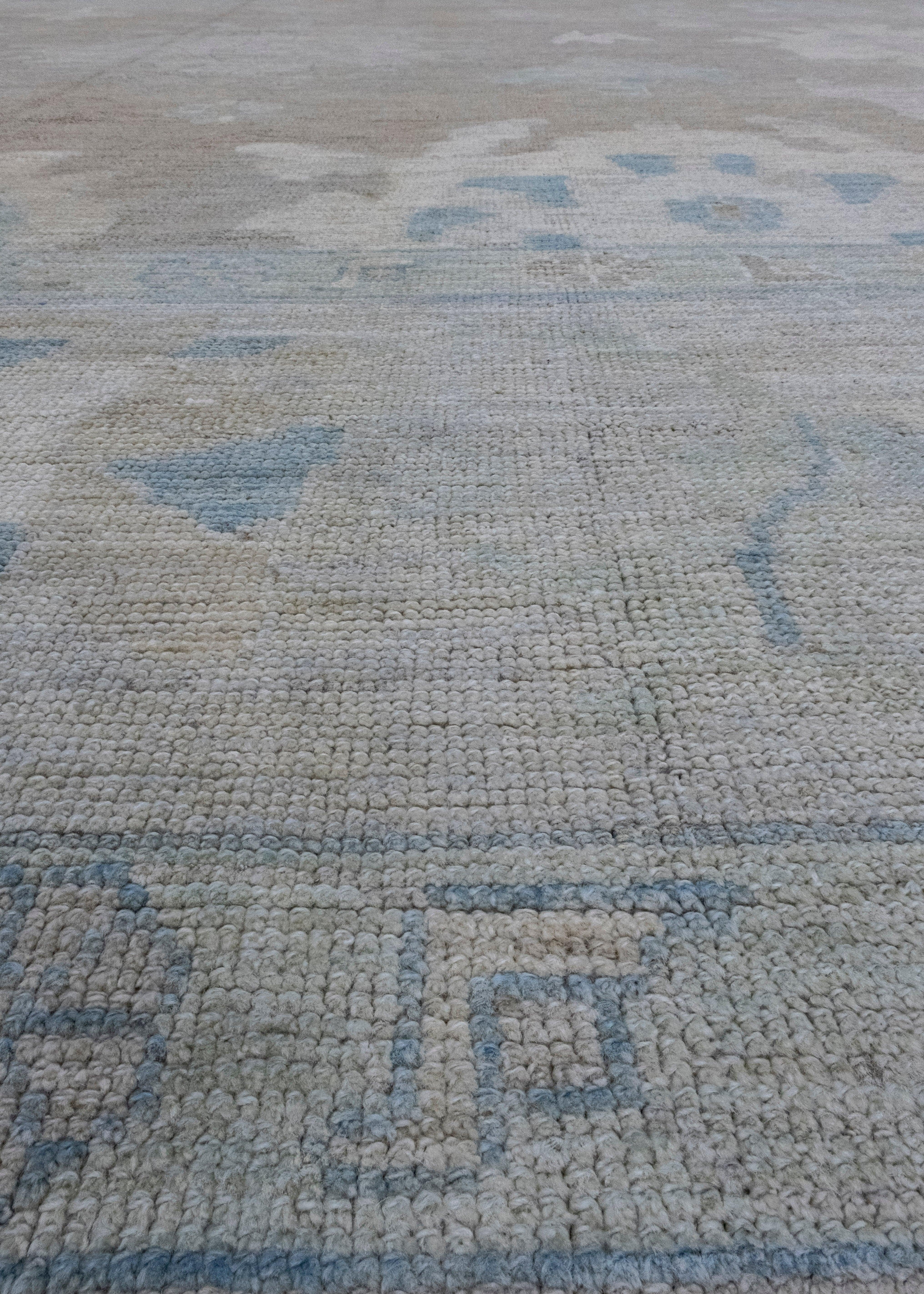XXIe siècle et contemporain Tapis turc Oushak 12'4