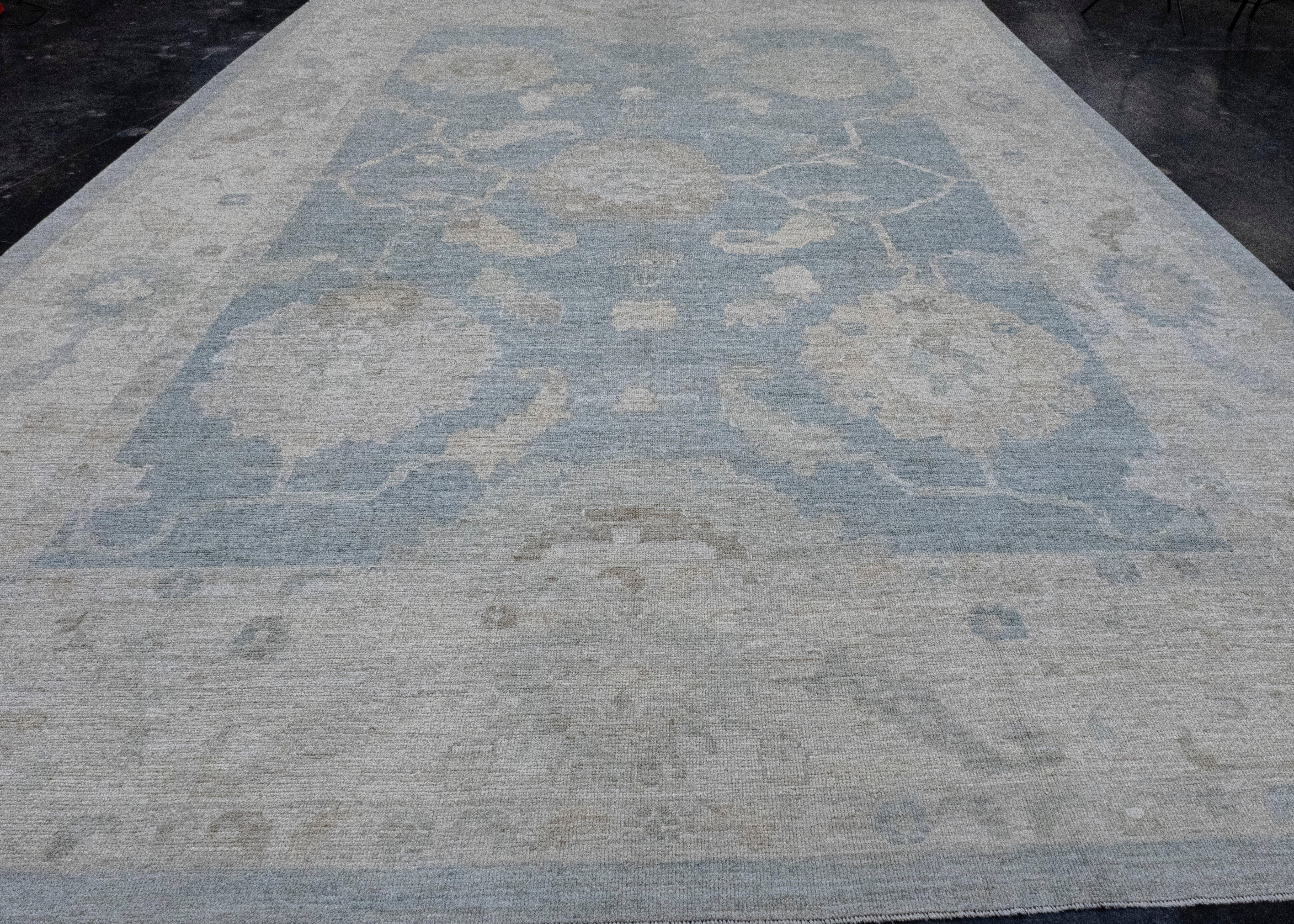 Turkish Oushak Rug 12'4