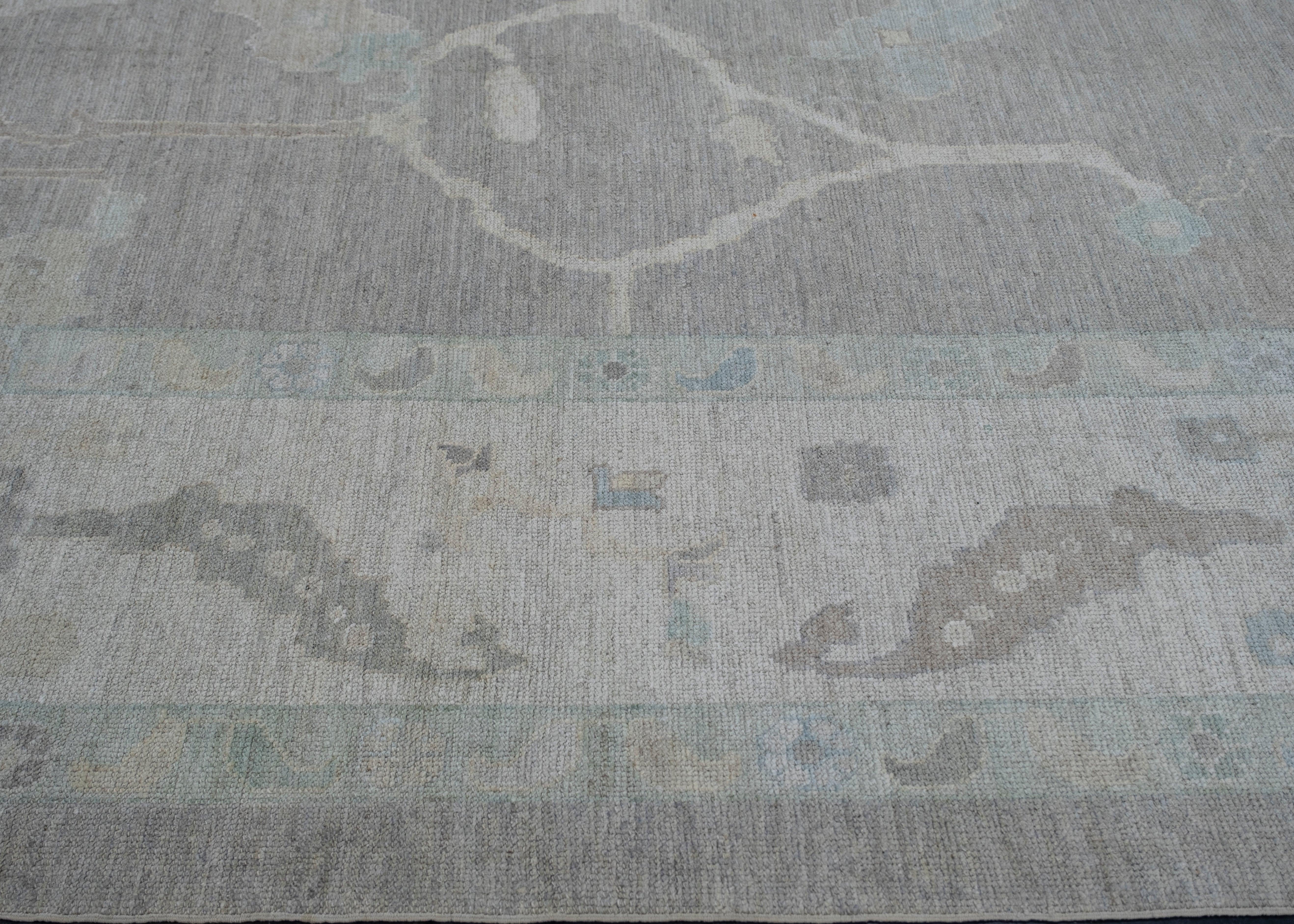 Oushak Rug Oriental Hand Knotted Turkish Oushak 9'10