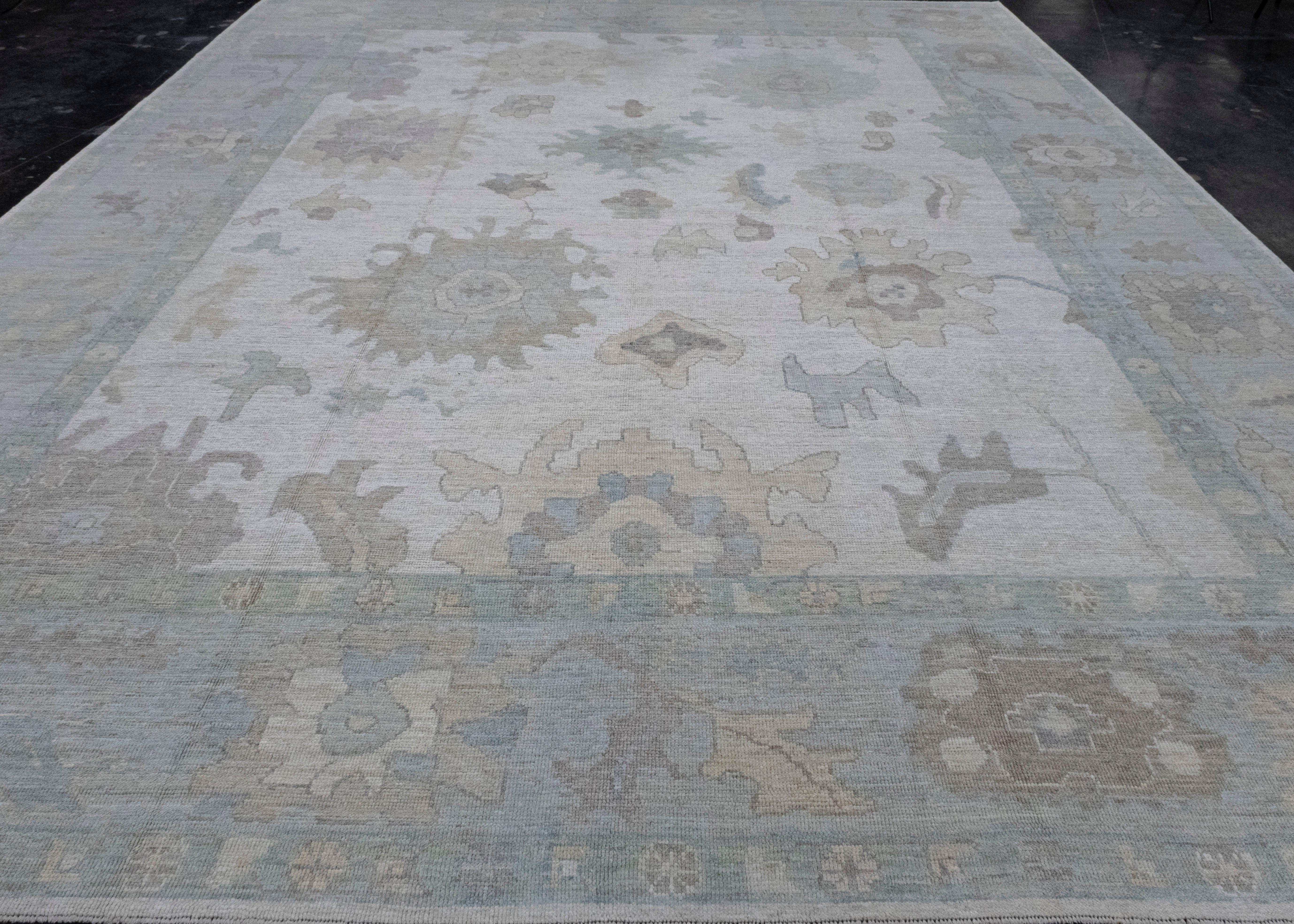 Turkish Oushak Rug 12'5