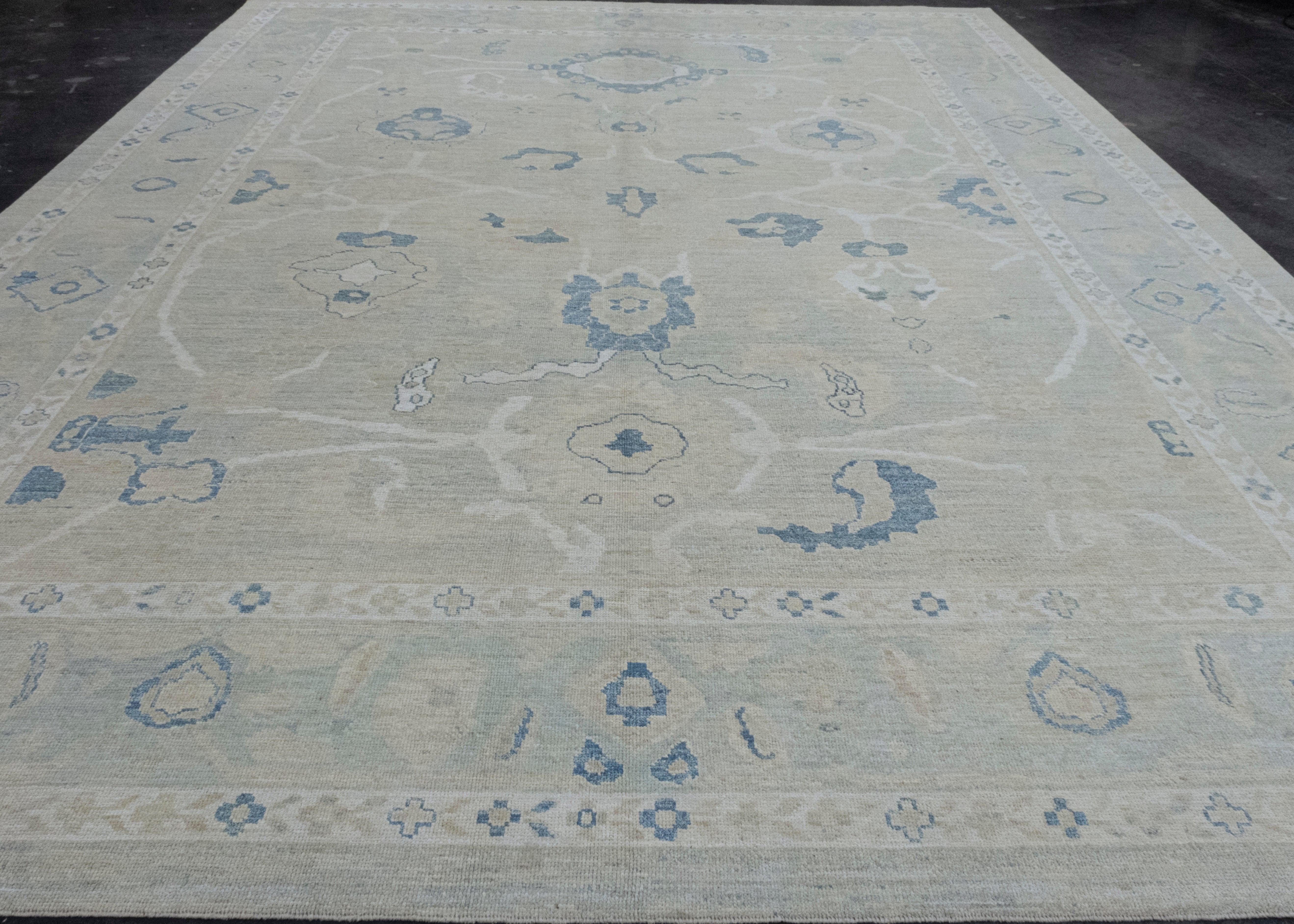 Turkish Oushak Rug 12'5