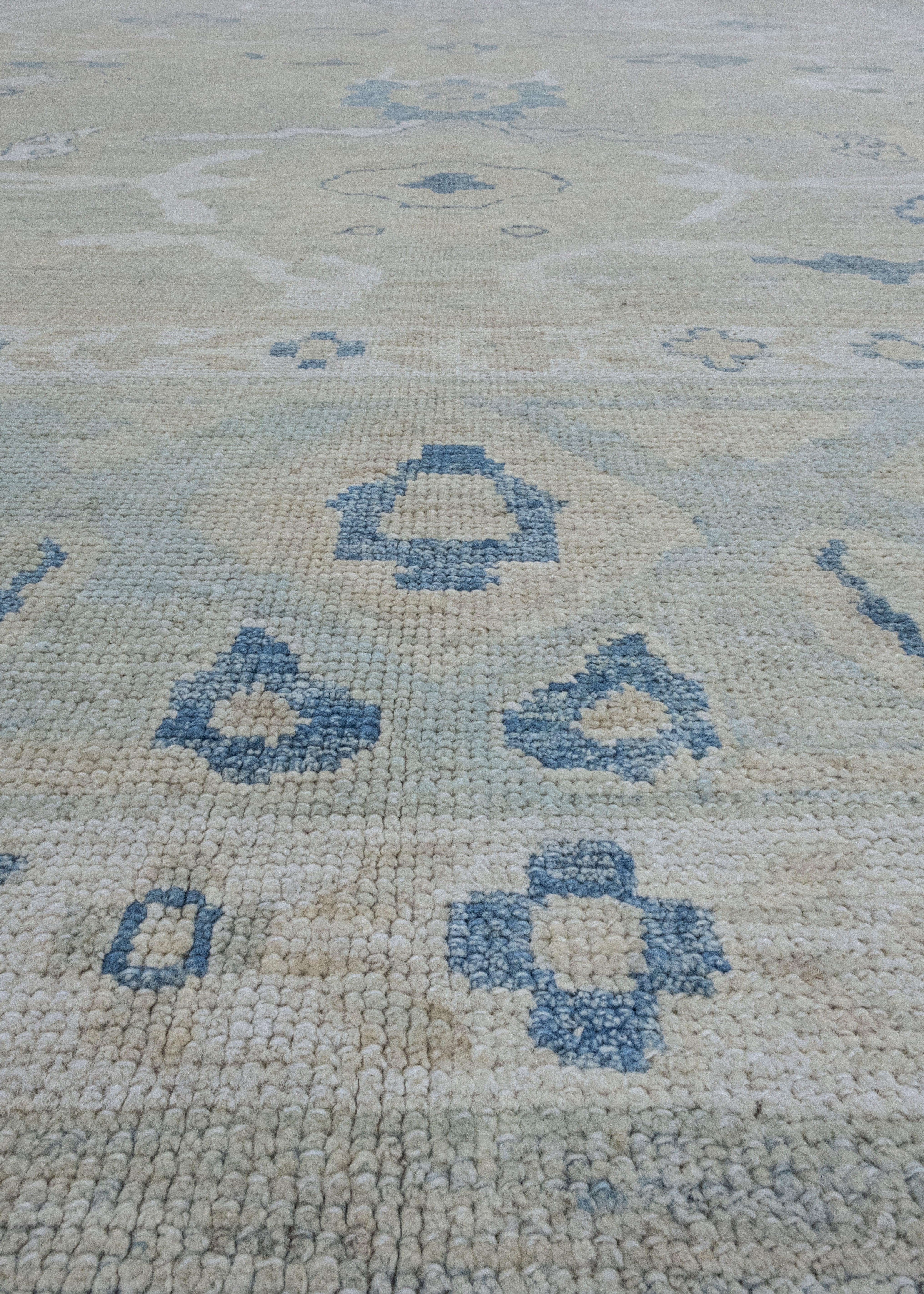 Wool Turkish Oushak Rug 12'5