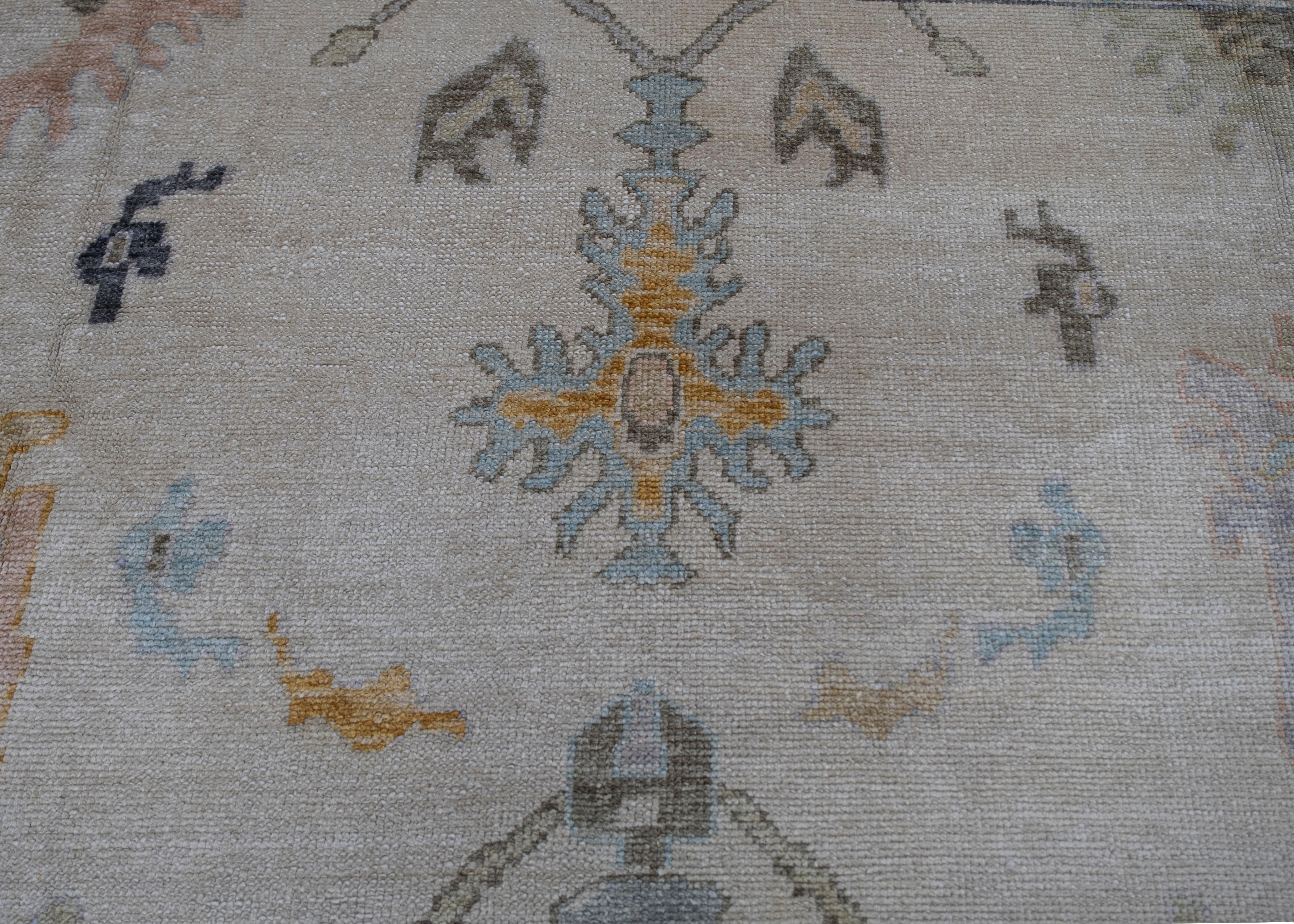 Oushak Rug Oriental Hand Knotted Turkish Oushak 8'2
