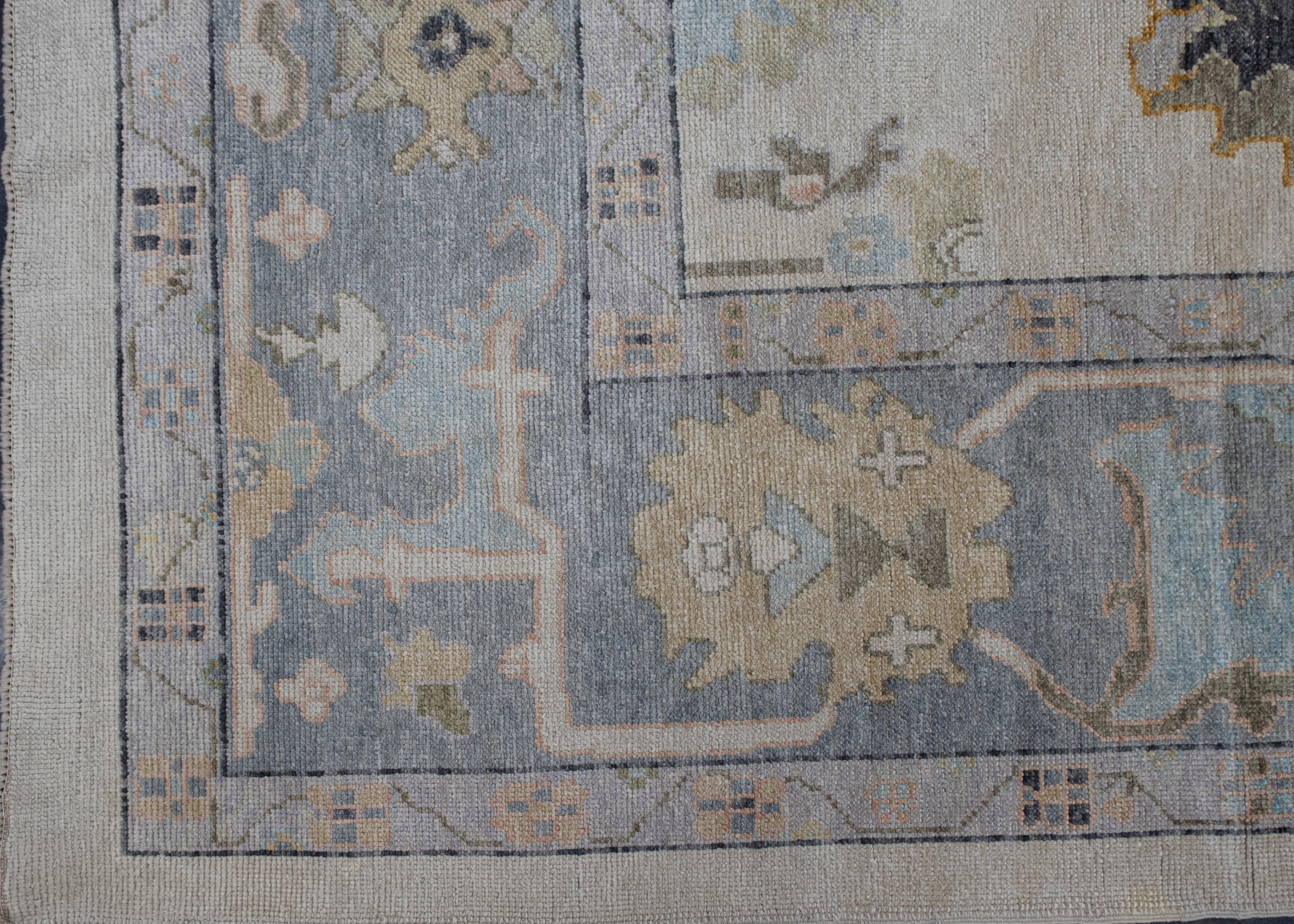 Contemporary Turkish Oushak Rug 12'5