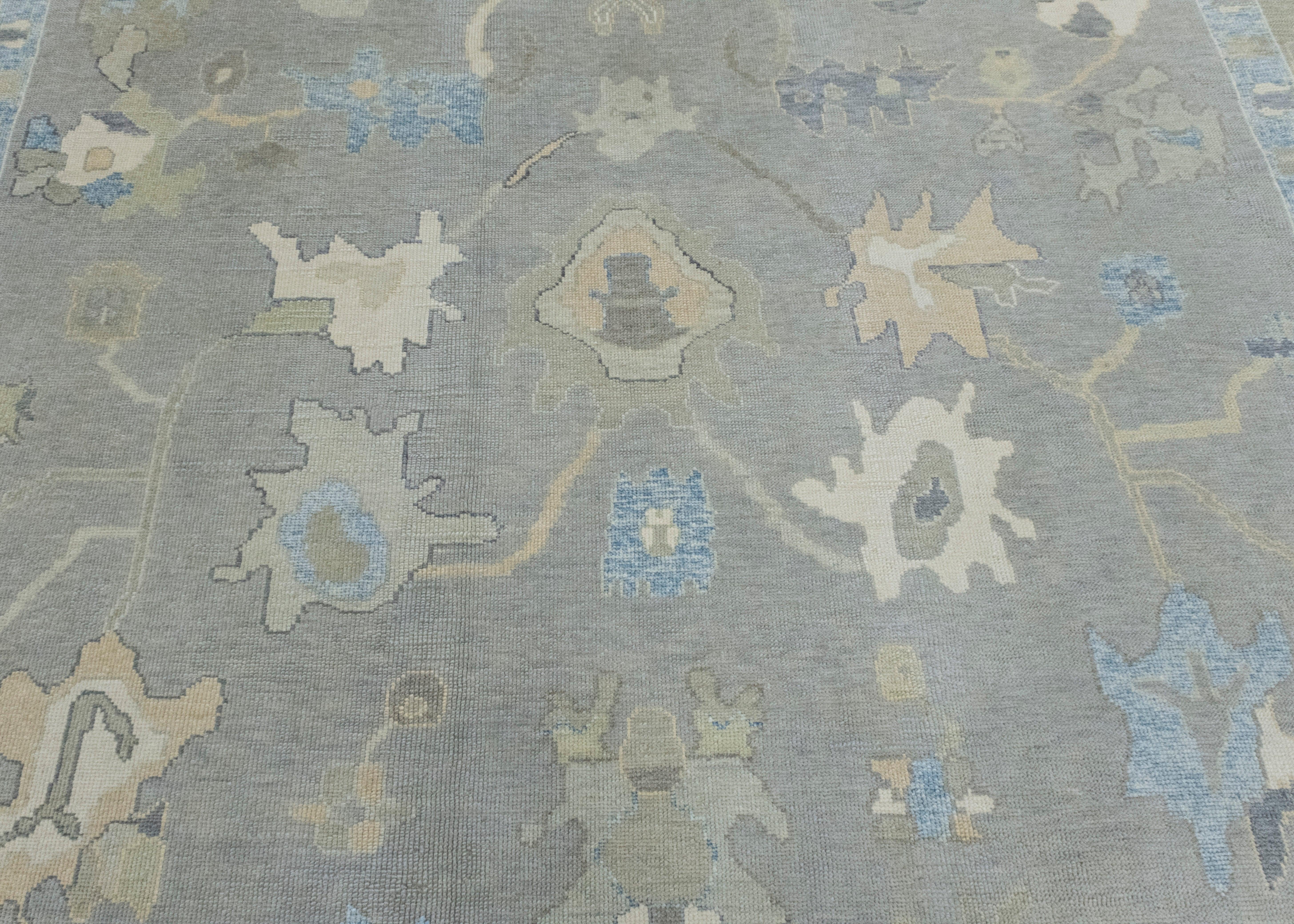 Contemporary Turkish Oushak Rug 12'6