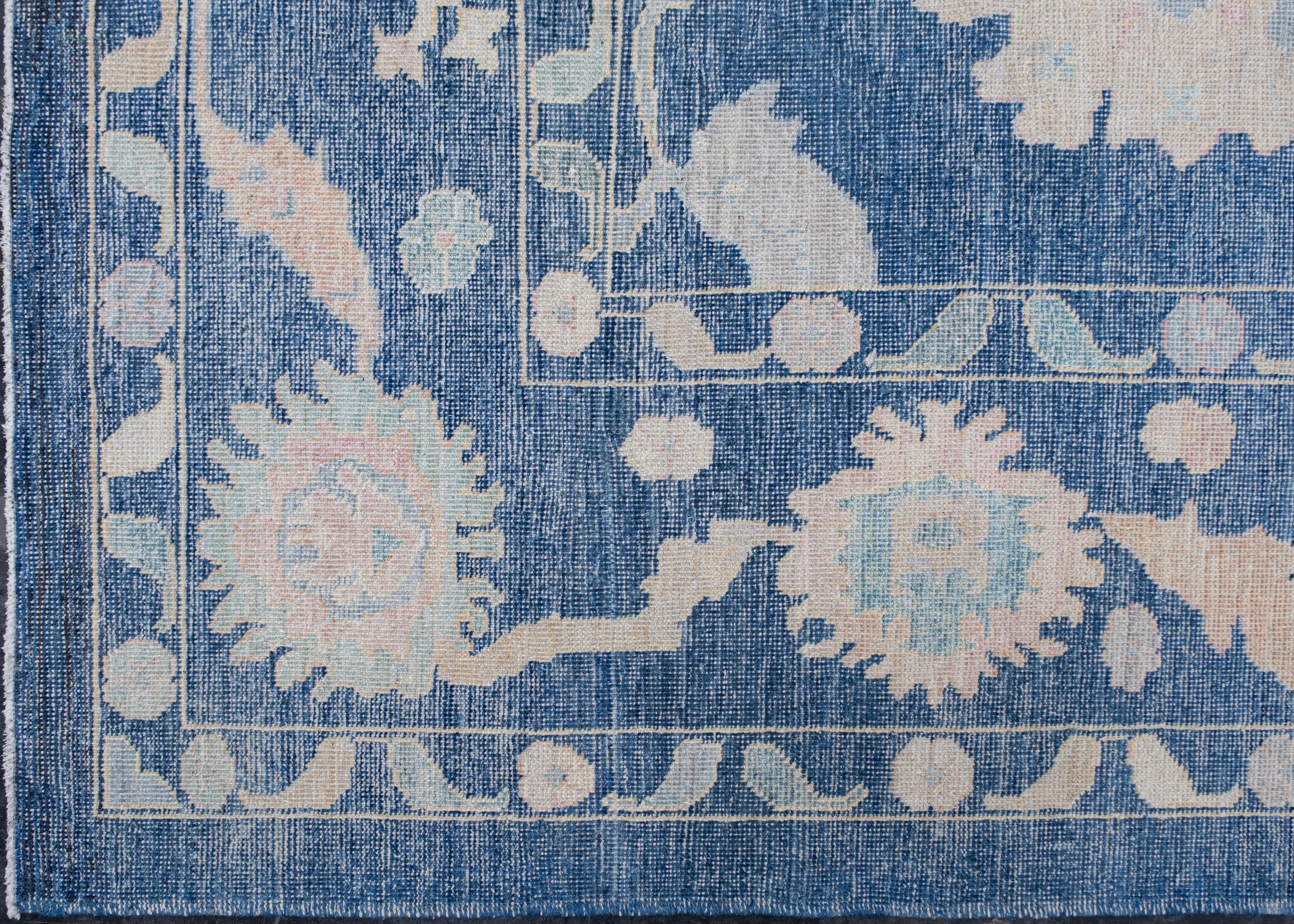 Oushak Rug Oriental Hand Knotted Turkish Oushak 9'10