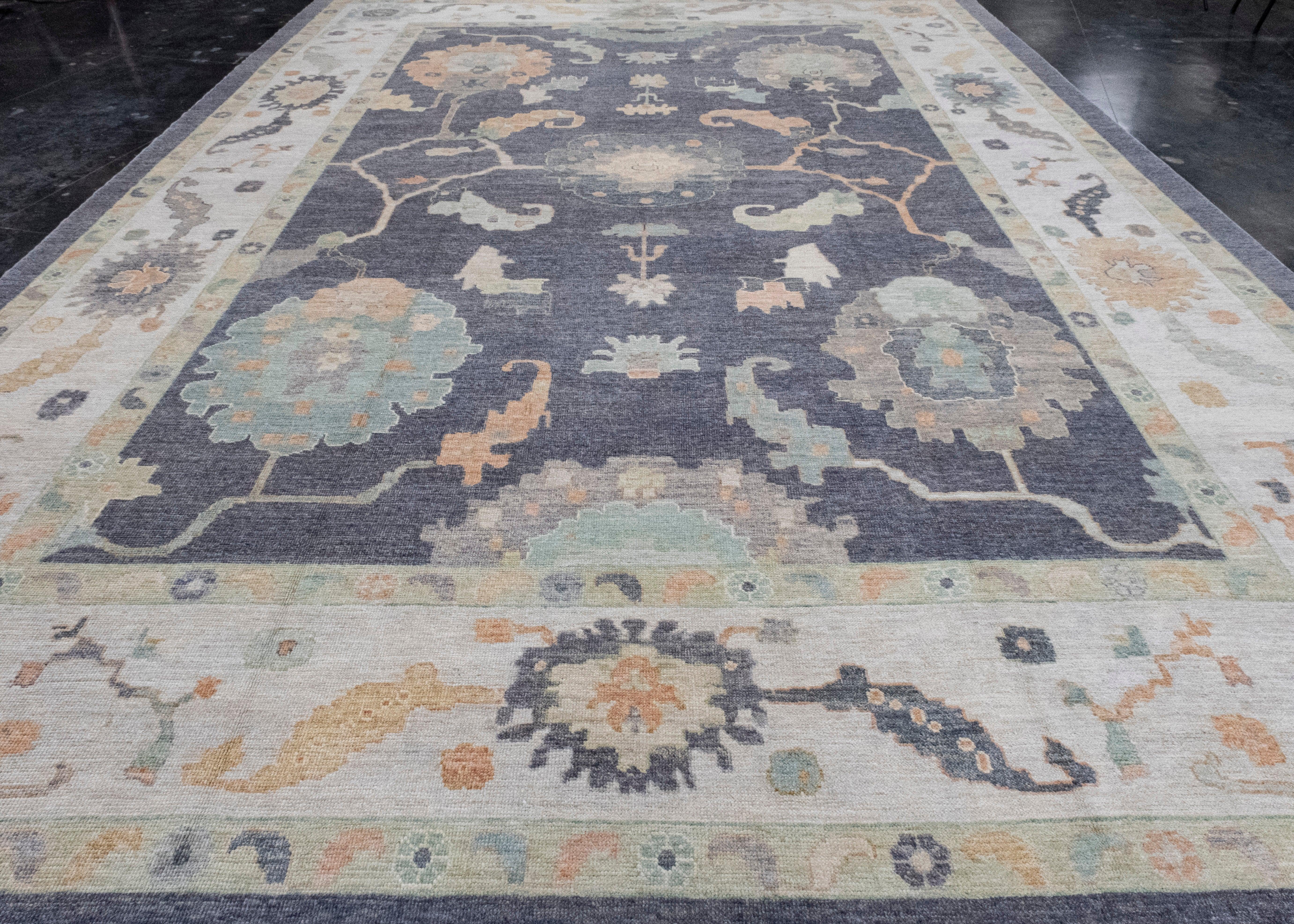 Turkish Oushak Rug 12'6