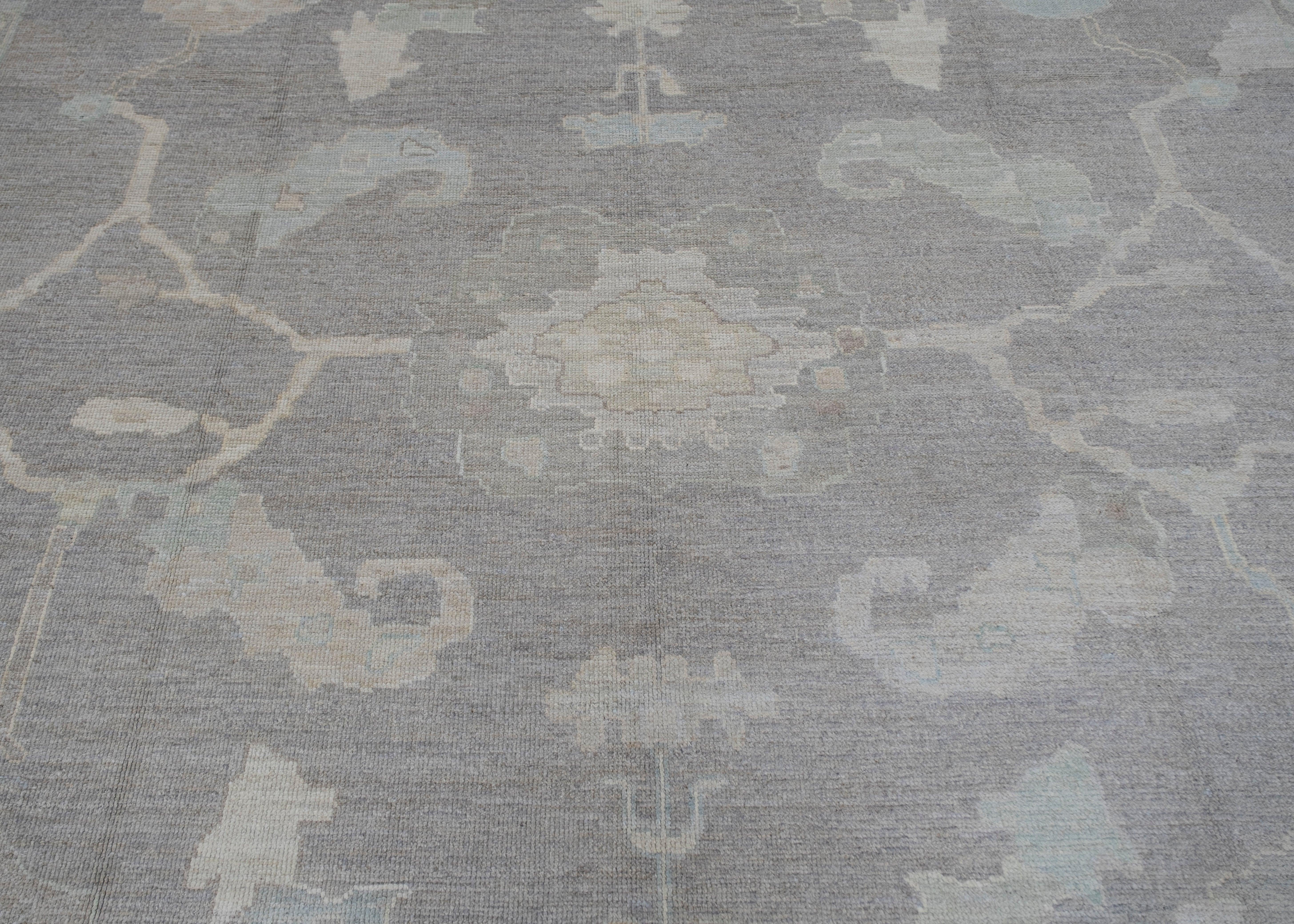 Oushak Rug Oriental Hand Knotted Turkish Oushak 5'1