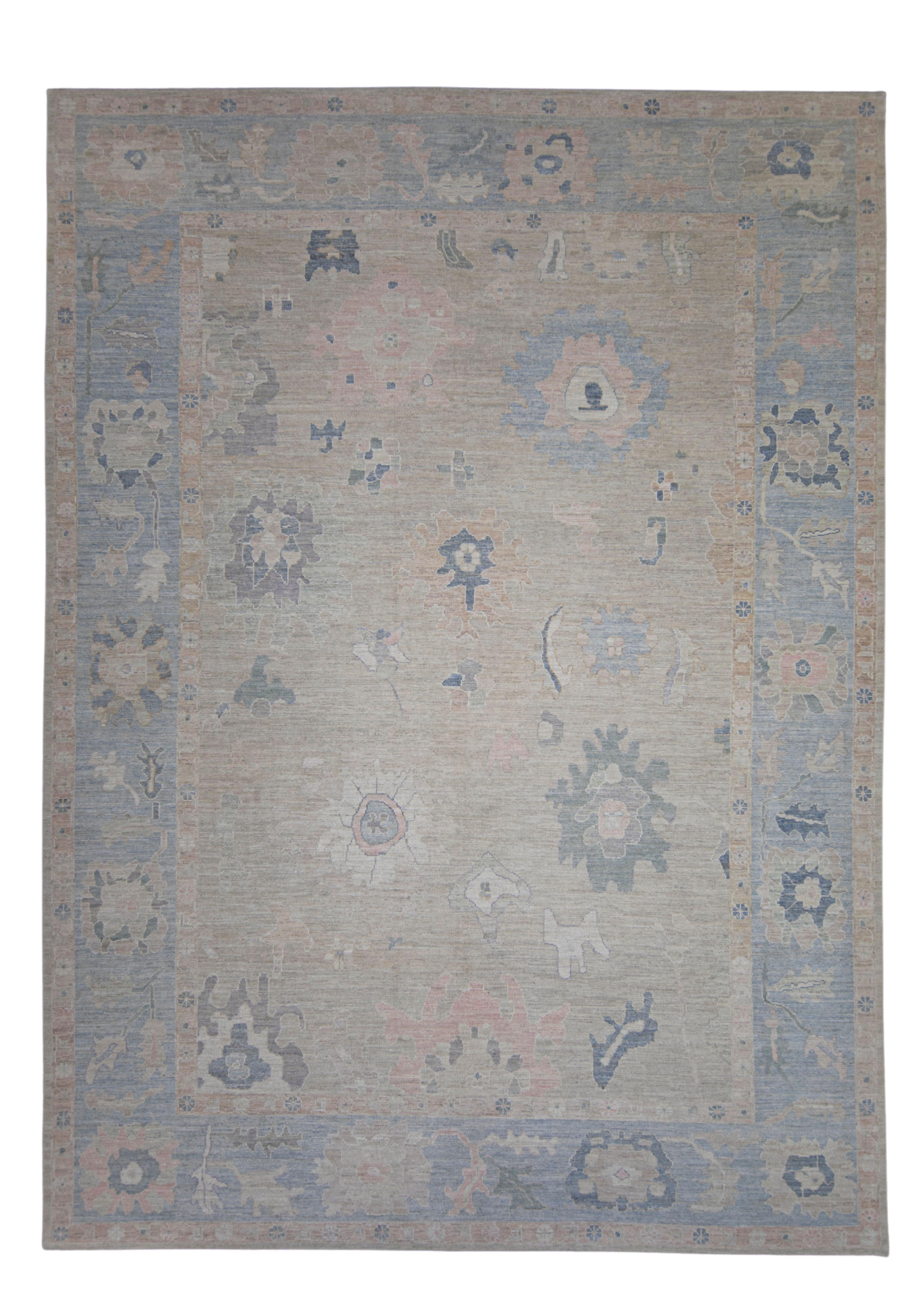 Turkish Oushak Rug 12'7