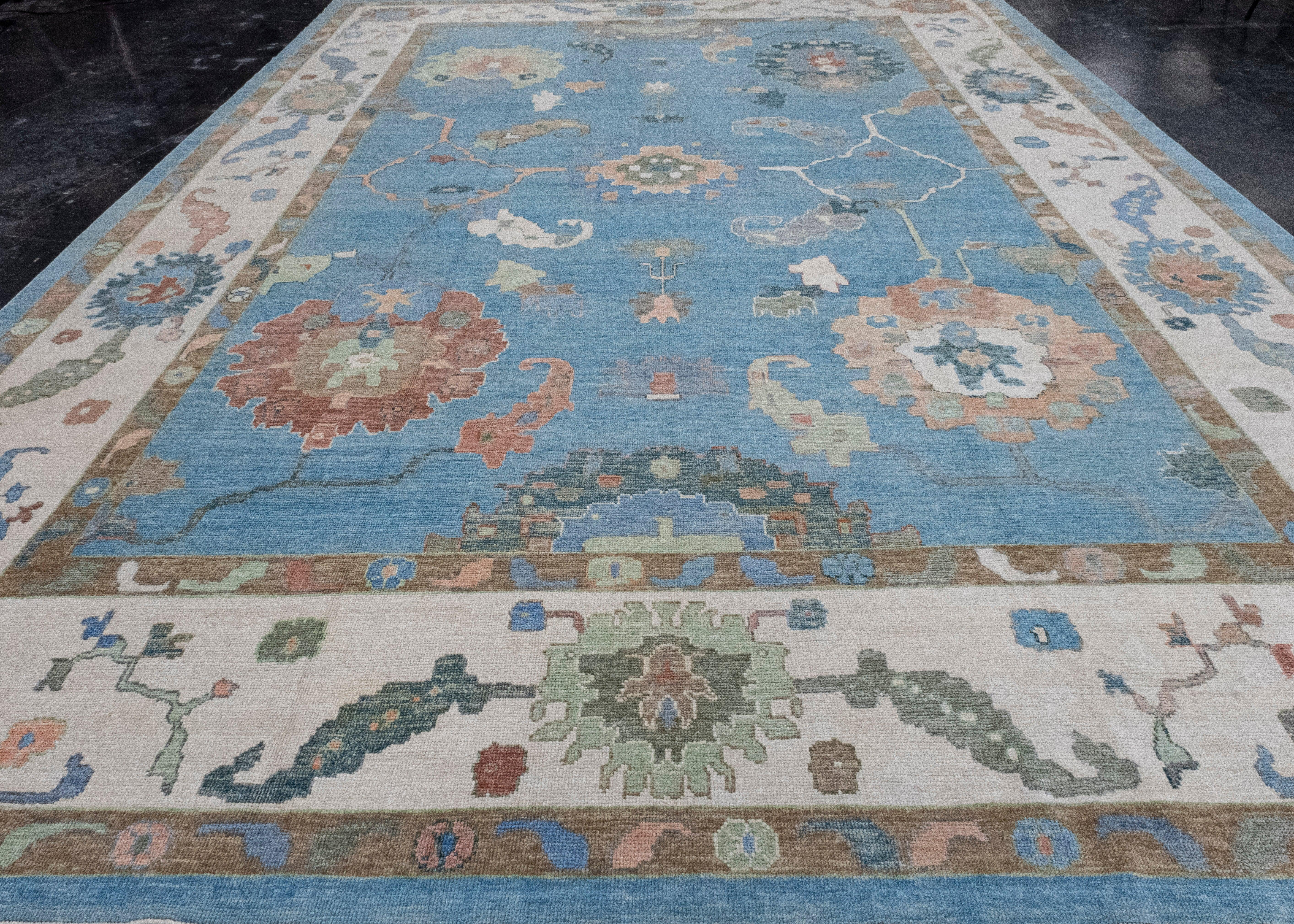 Turkish Oushak Rug 12'8