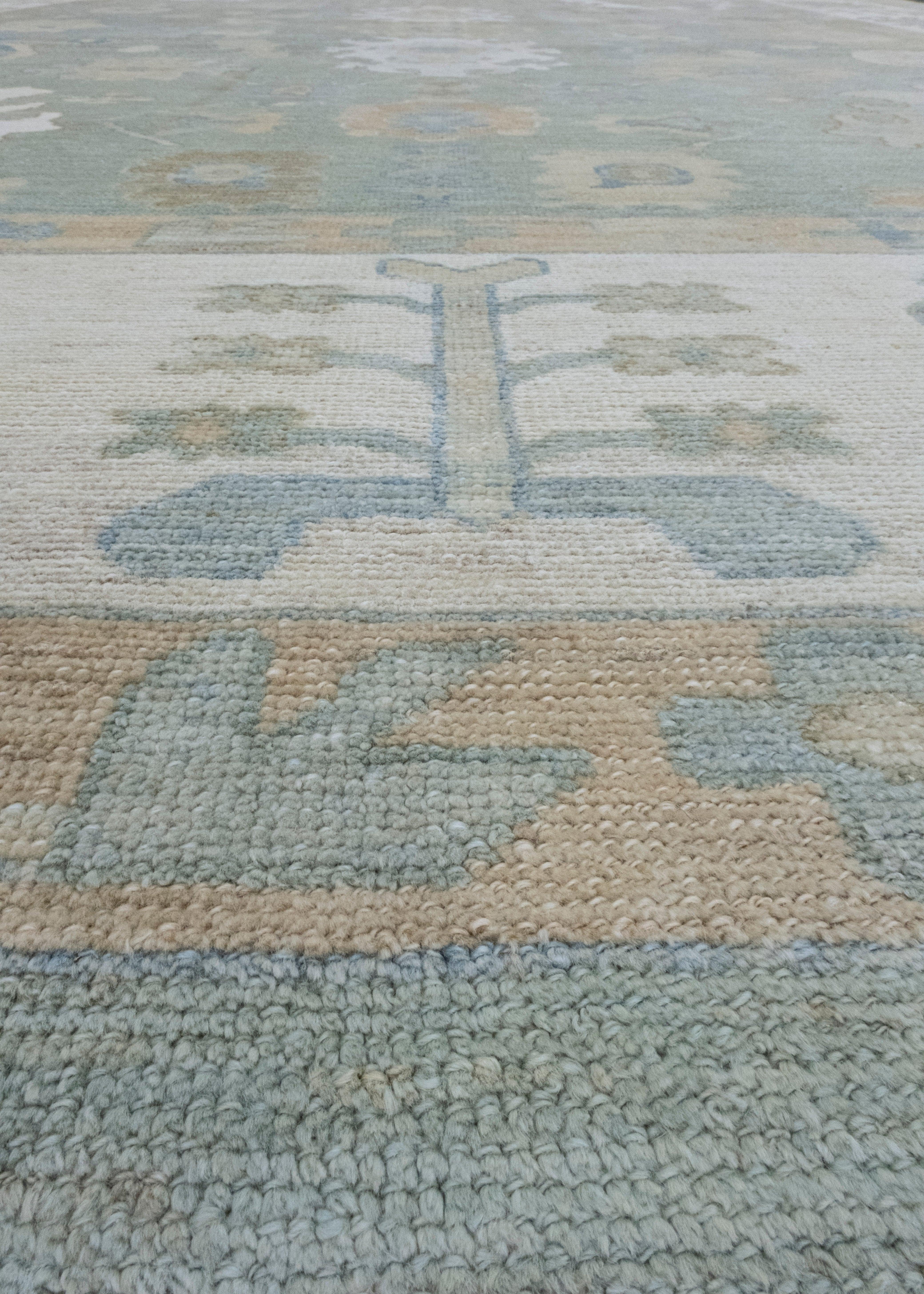 XXIe siècle et contemporain Tapis turc Oushak 12'9
