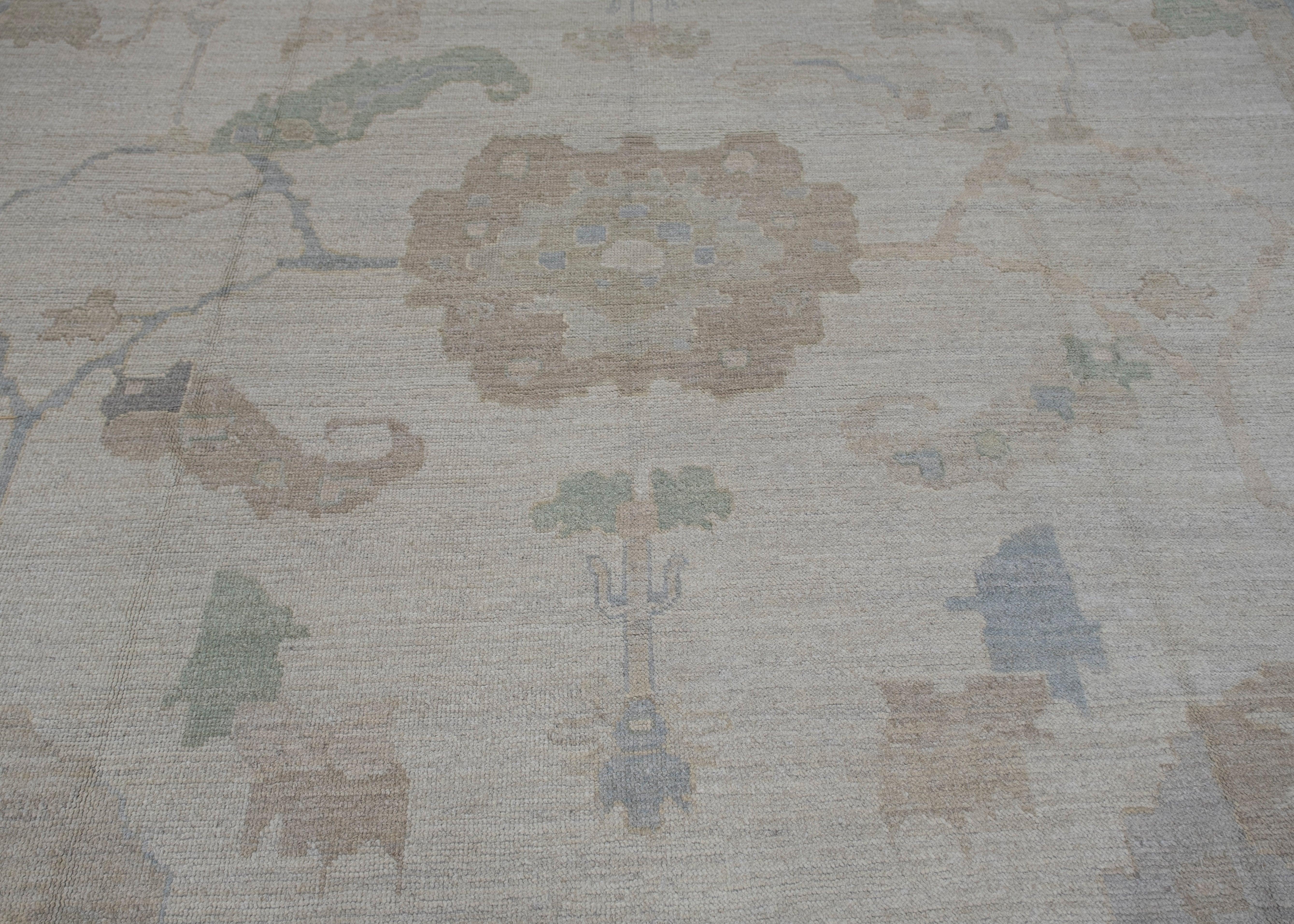Contemporary Turkish Oushak Rug 13'1