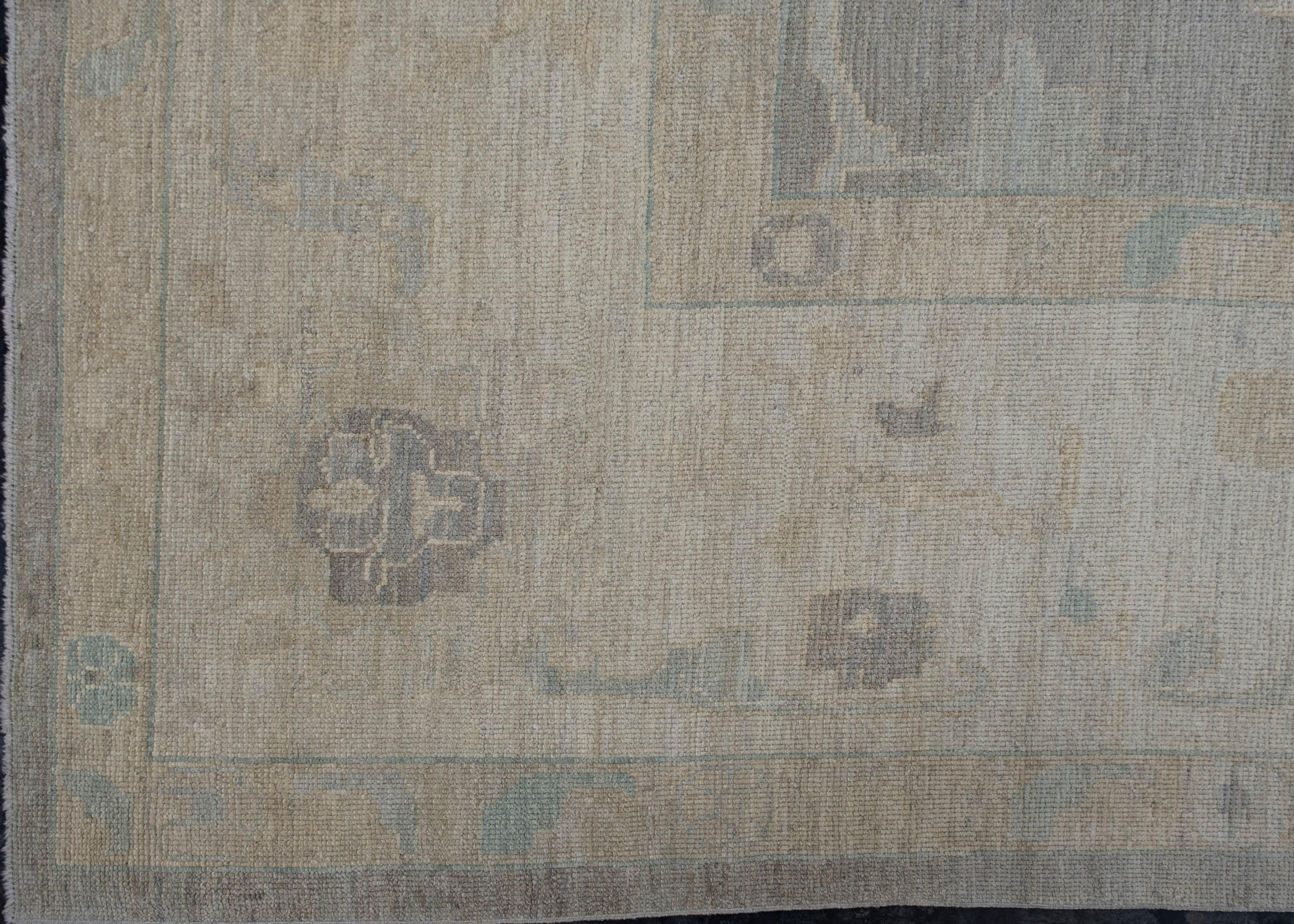 Oushak Rug Oriental Hand Knotted Turkish Oushak 9'10