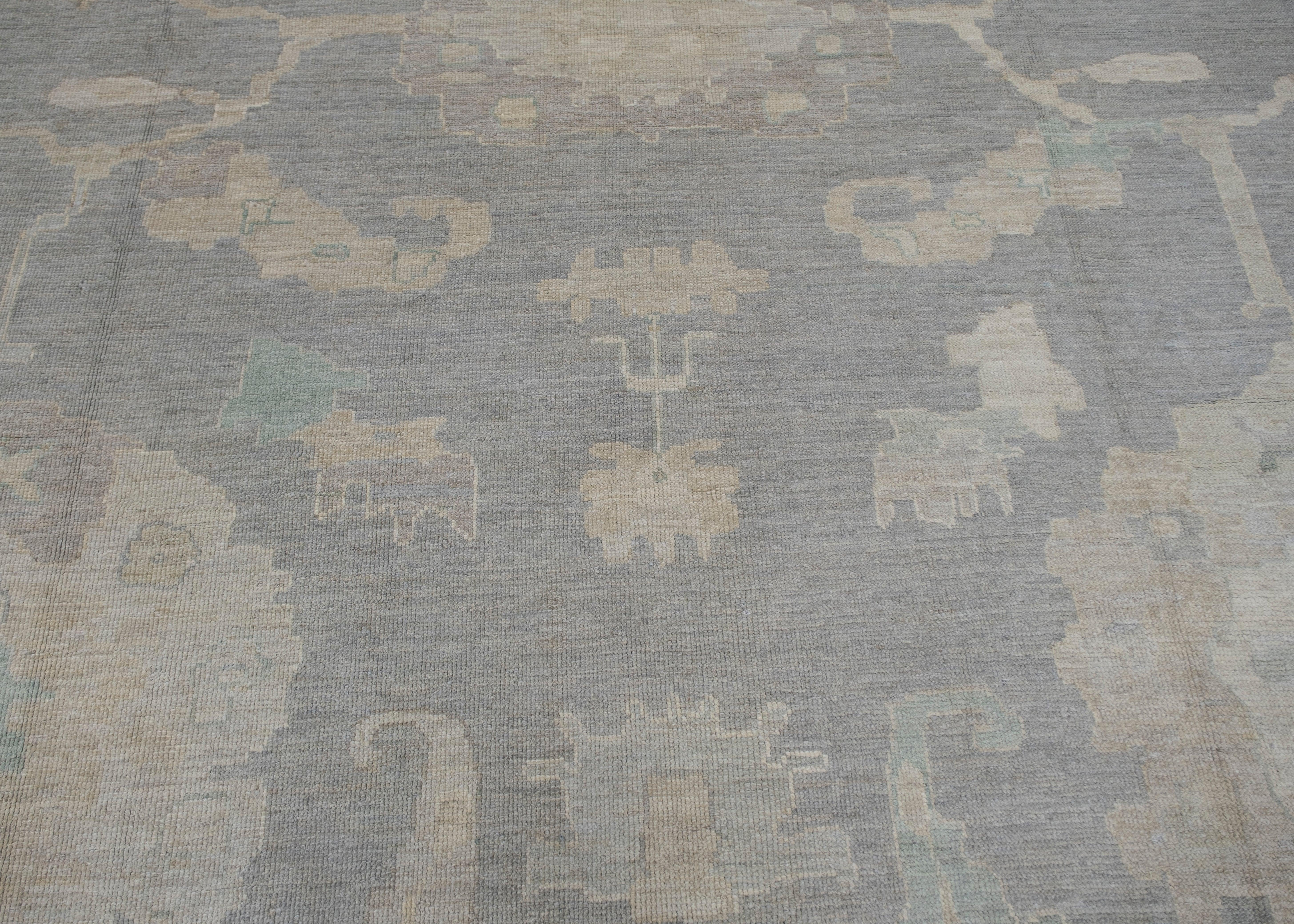 Contemporary Turkish Oushak Rug 13'1