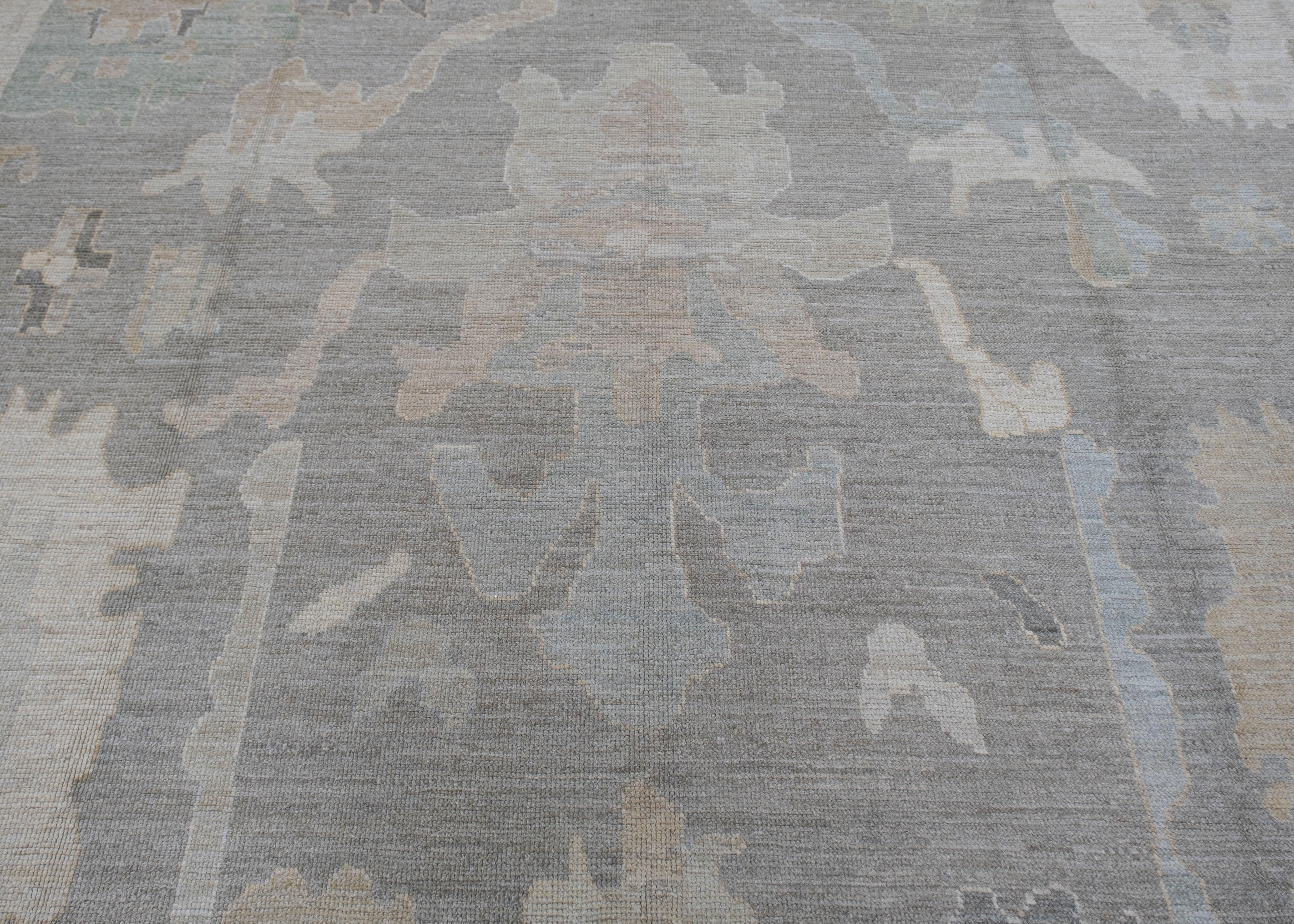 XXIe siècle et contemporain Tapis turc Oushak 13'1