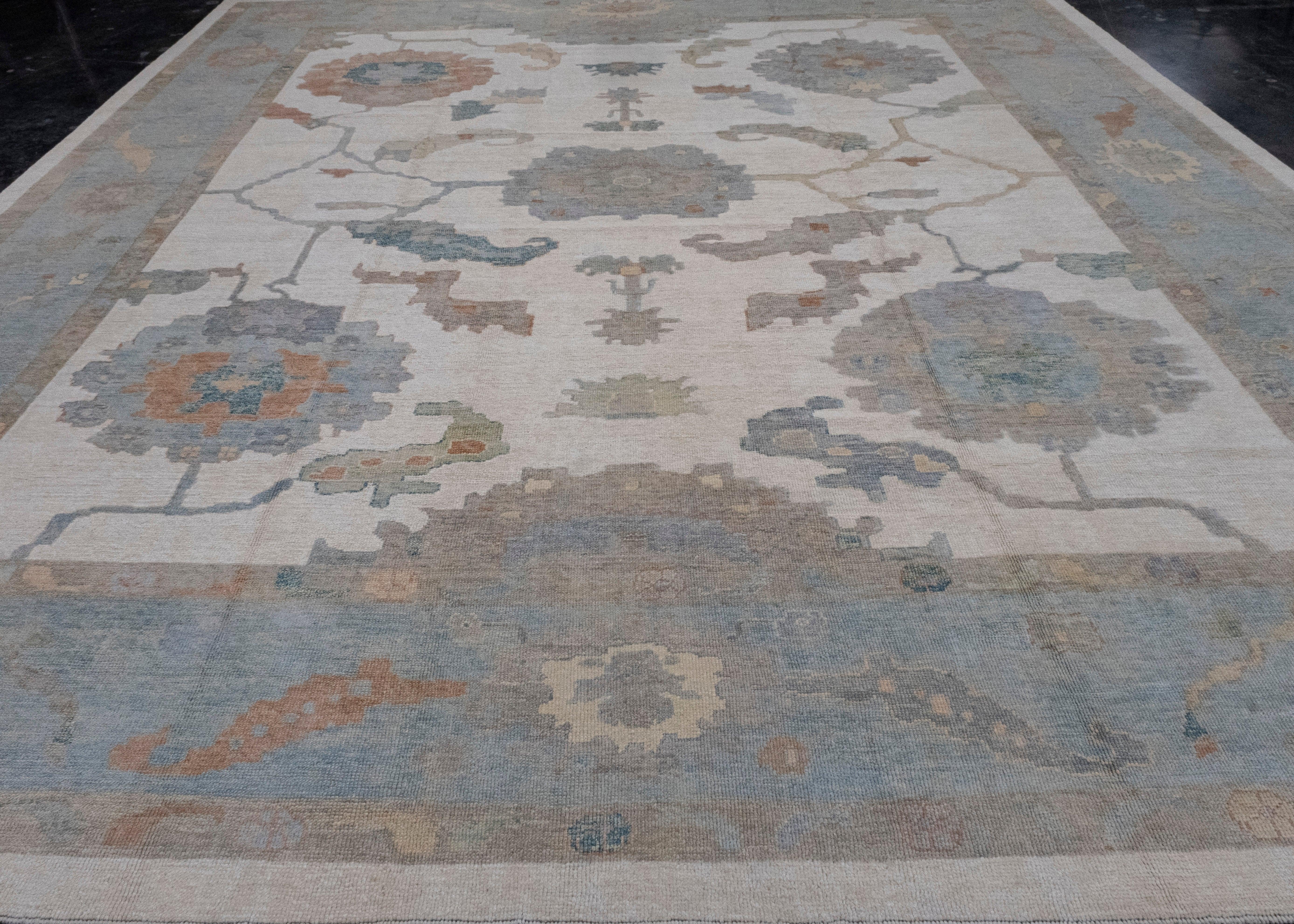 Turkish Oushak Rug 13'10