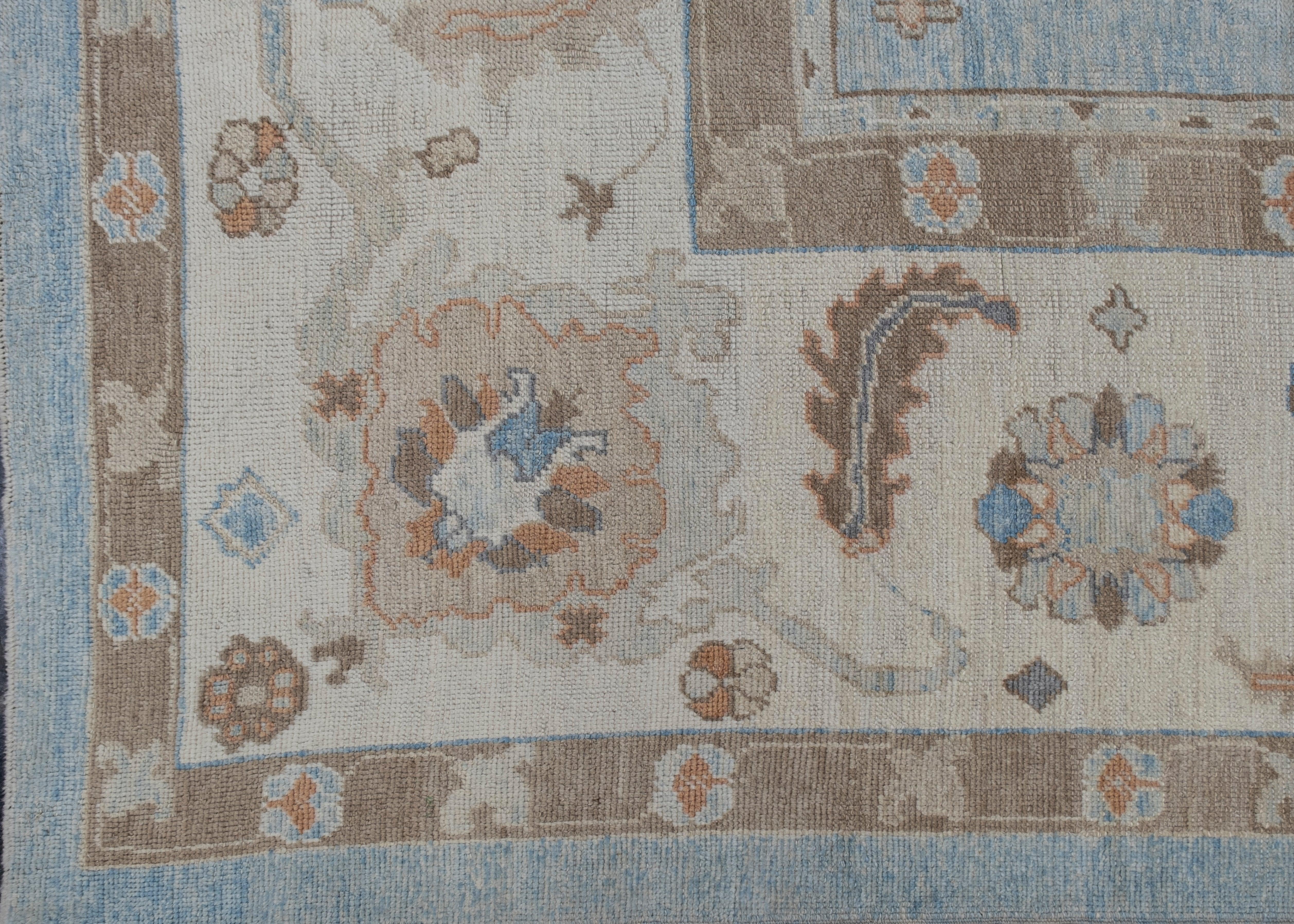 Oushak Rug Oriental Hand Knotted Turkish Oushak 9'10