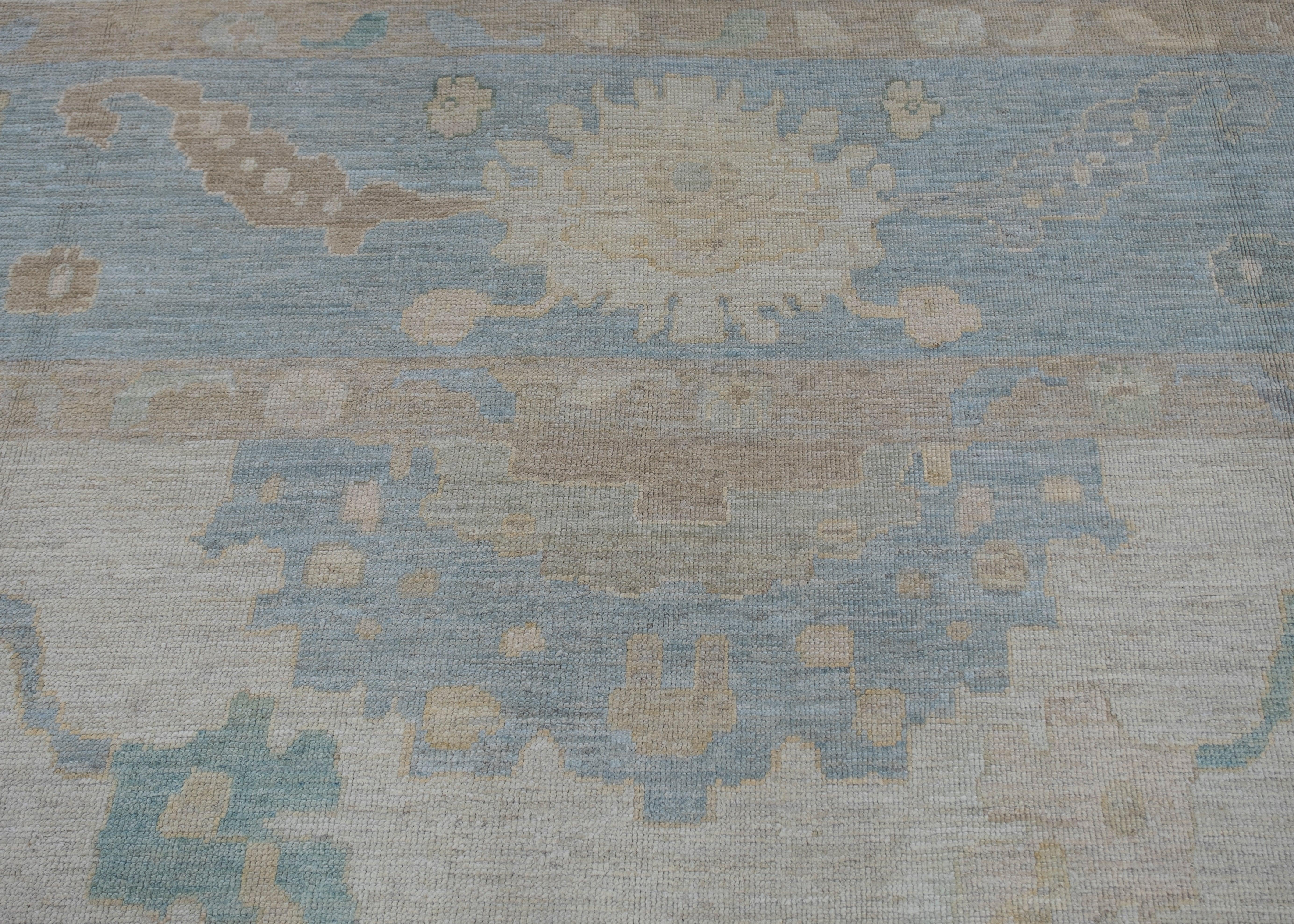 Contemporary Turkish Oushak Rug 13'10