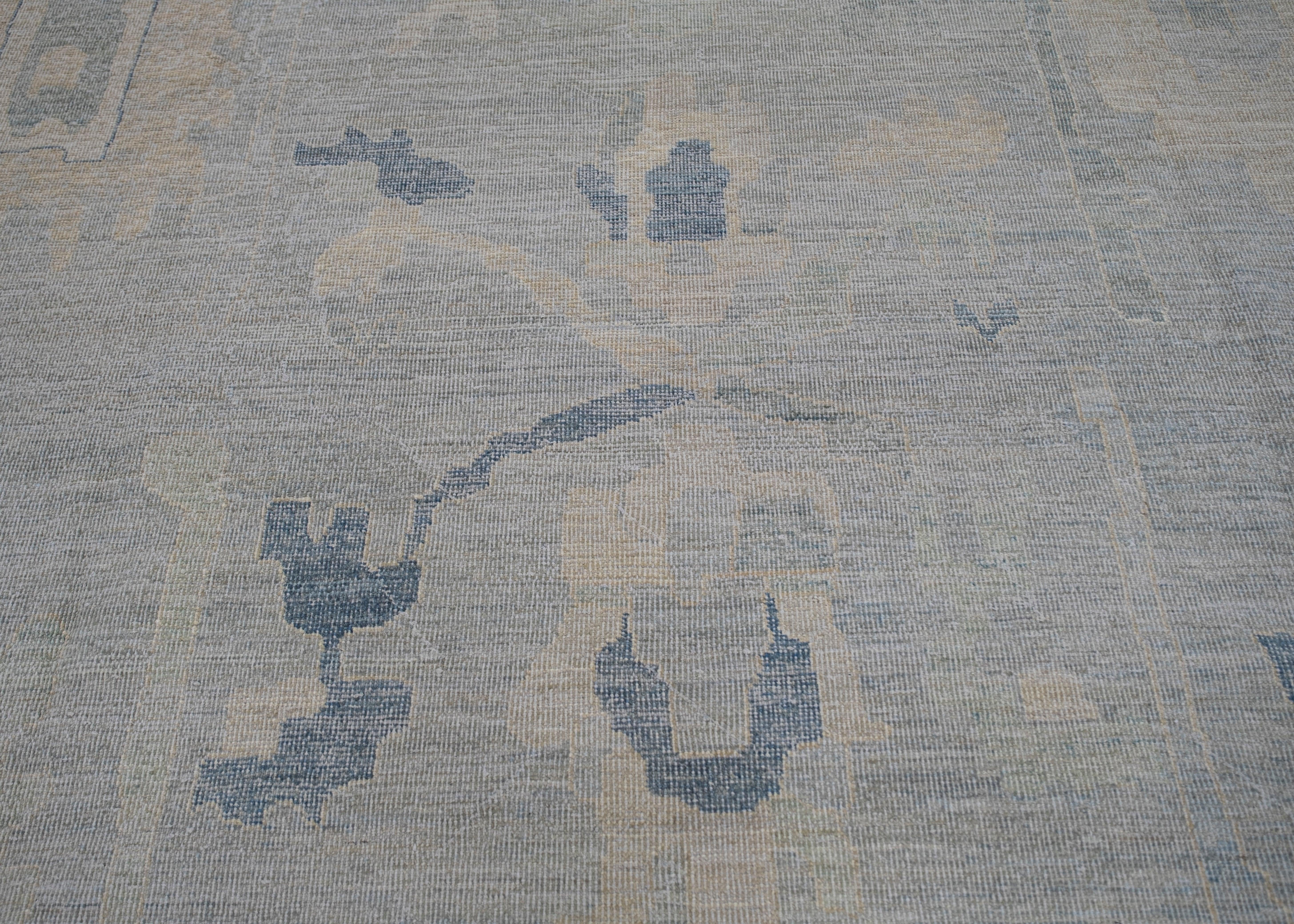 Oushak Rug Oriental Hand Knotted Turkish Oushak 5'2