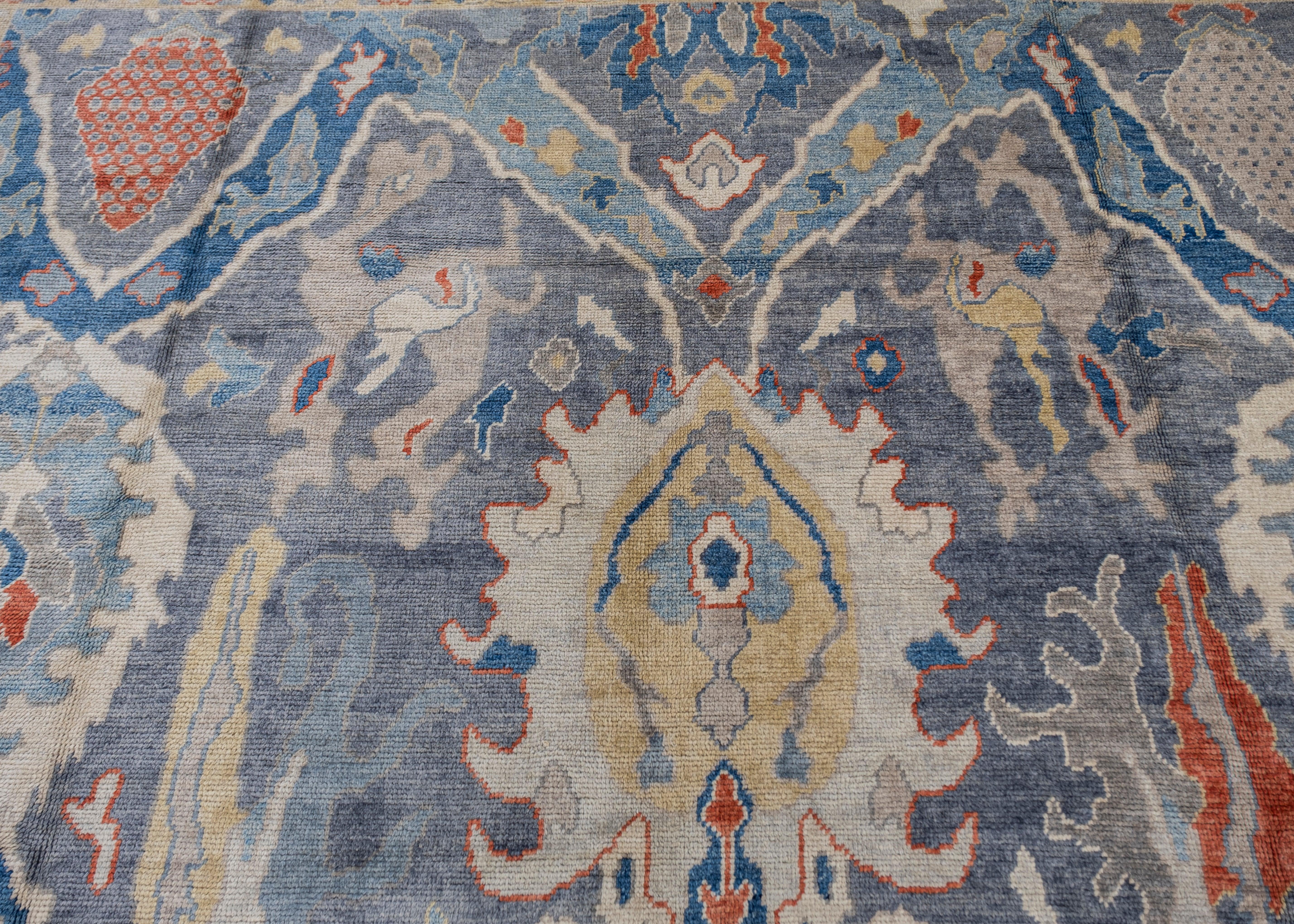 Oushak Rug Oriental Hand Knotted Turkish Oushak 5' x 7' #506 Explorez une collection curatée de couloirs, de tapis en laine et de chefs-d'œuvre faits à la main, où l'élégance rencontre la fonctionnalité. Élevez votre espace avec une variété de