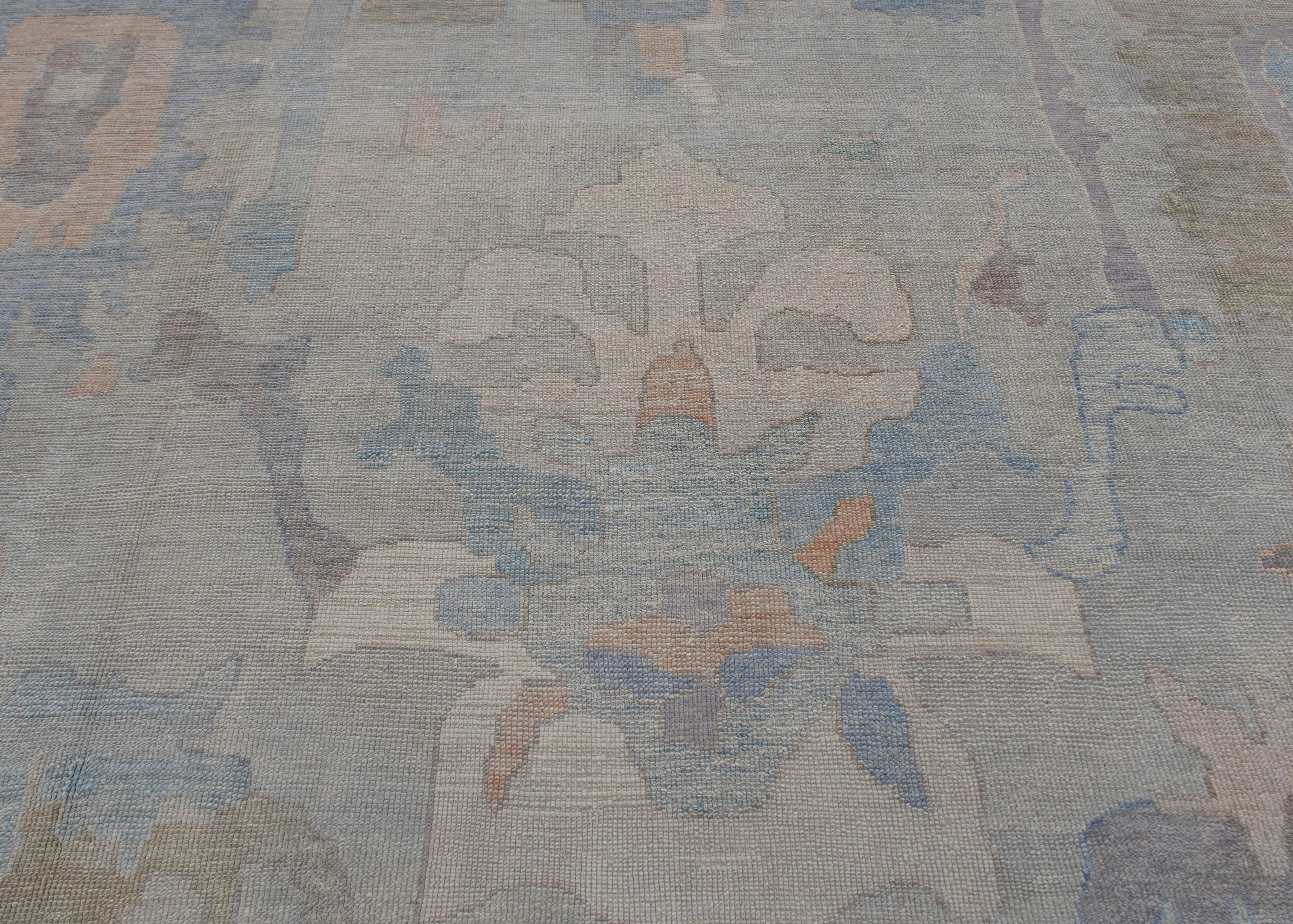 Oushak Rug Oriental Hand Knotted Turkish Oushak 5'3