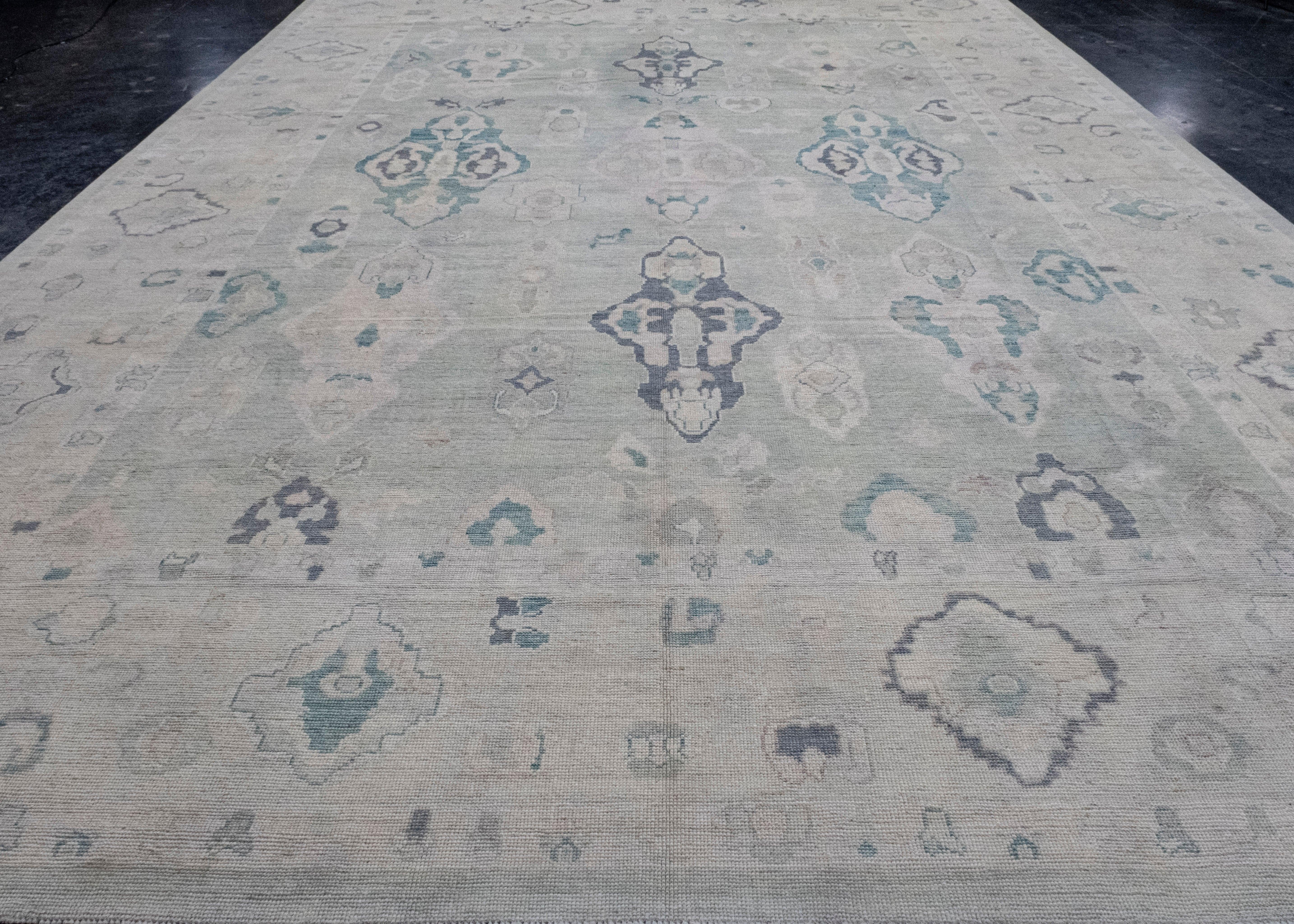 Turkish Oushak Rug 13'6