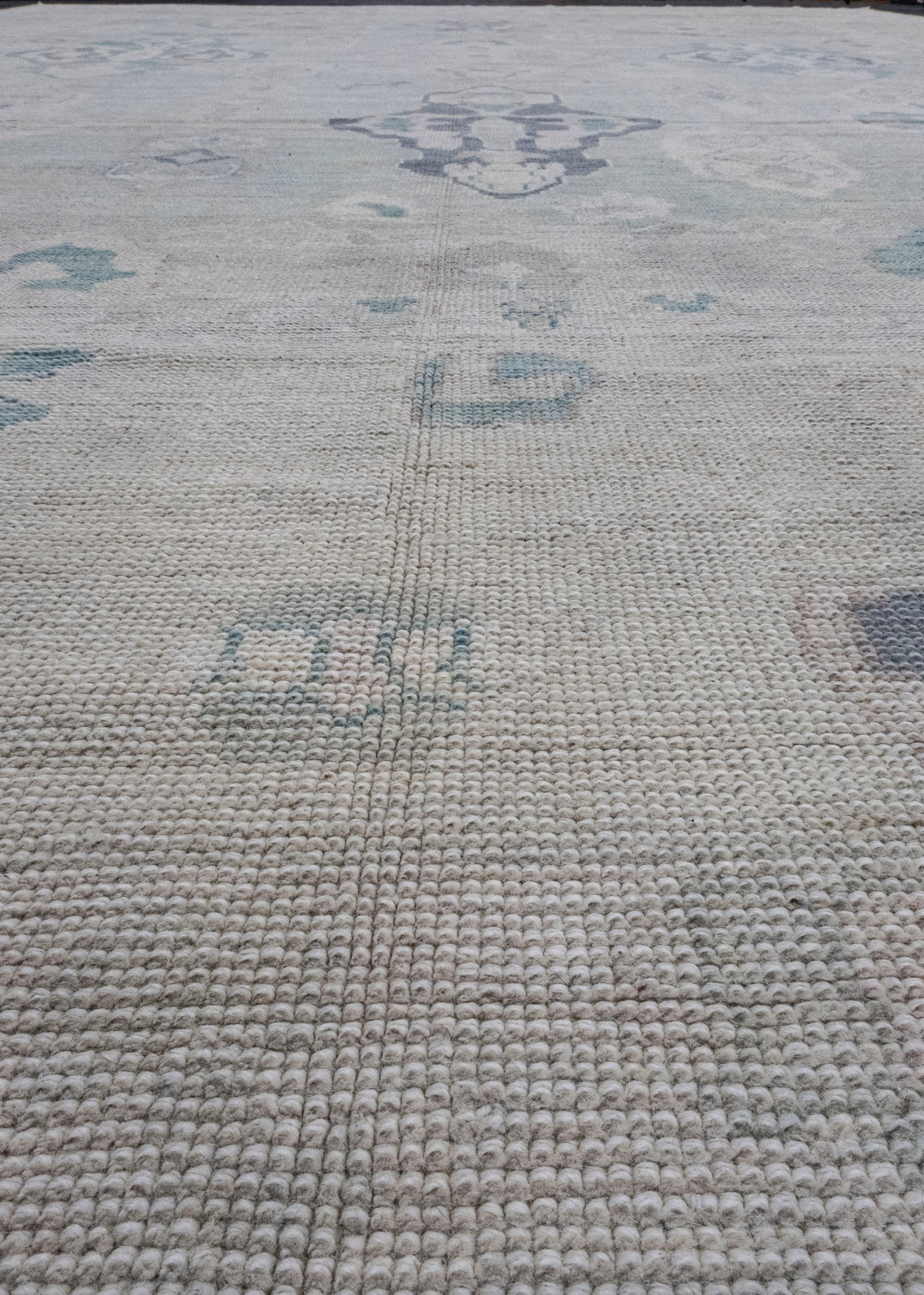 Contemporary Turkish Oushak Rug 13'6