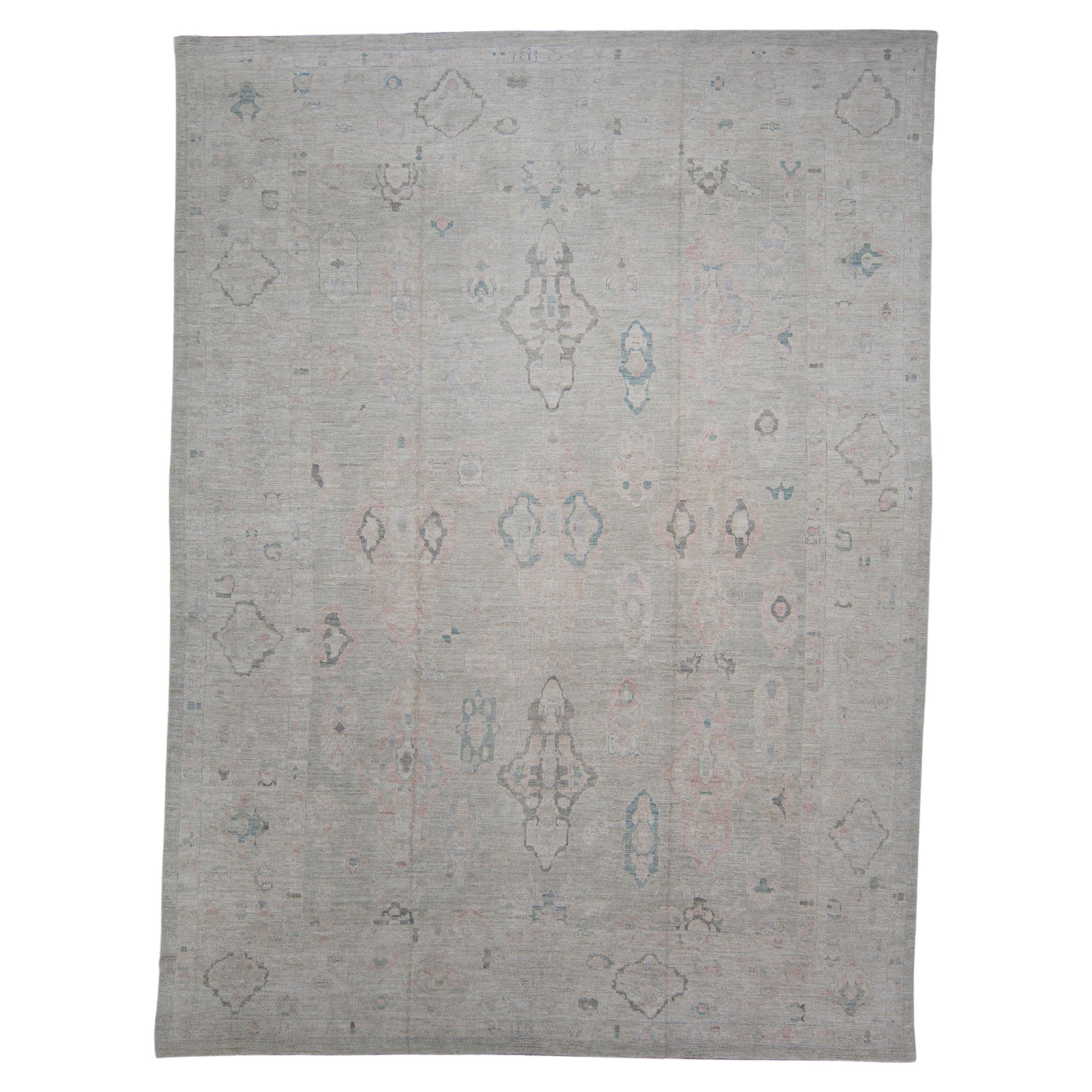 Turkish Oushak Rug 13'8" x 18'4" #O-7033 For Sale