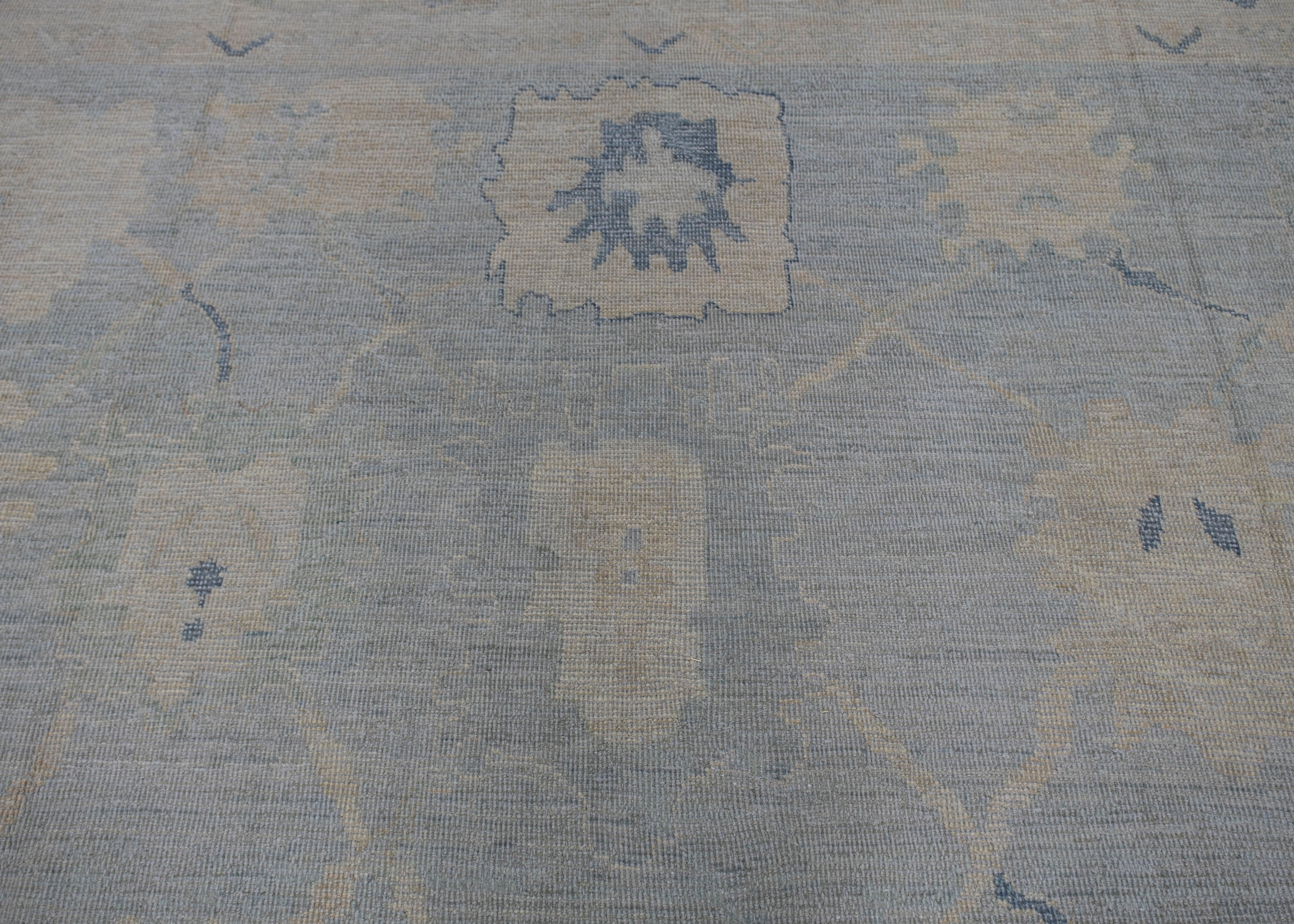 Oushak Rug Oriental Hand Knotted Turkish Oushak 5' x 6'9