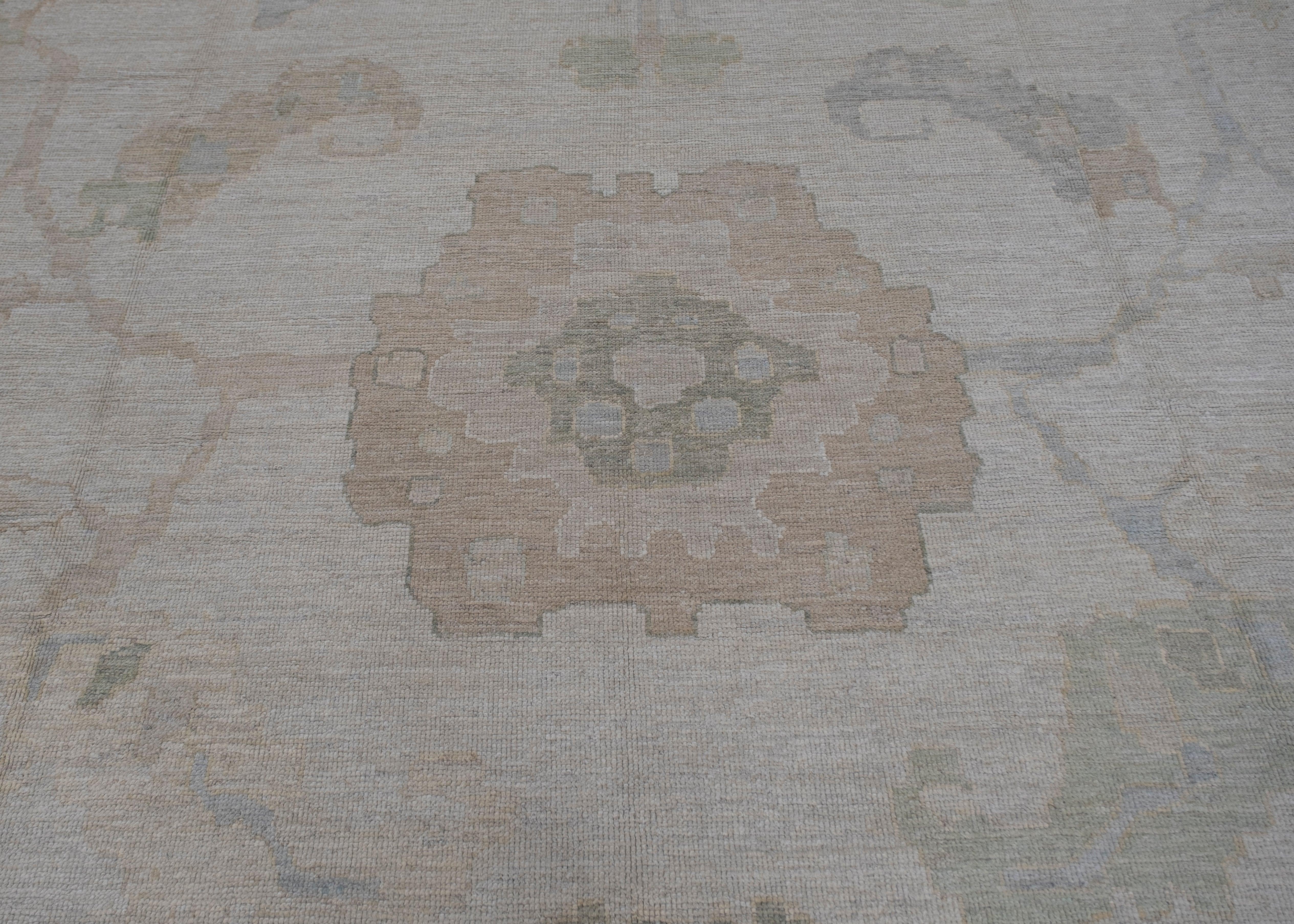 Oushak Rug Oriental Hand Knotted Turkish Oushak 5'2