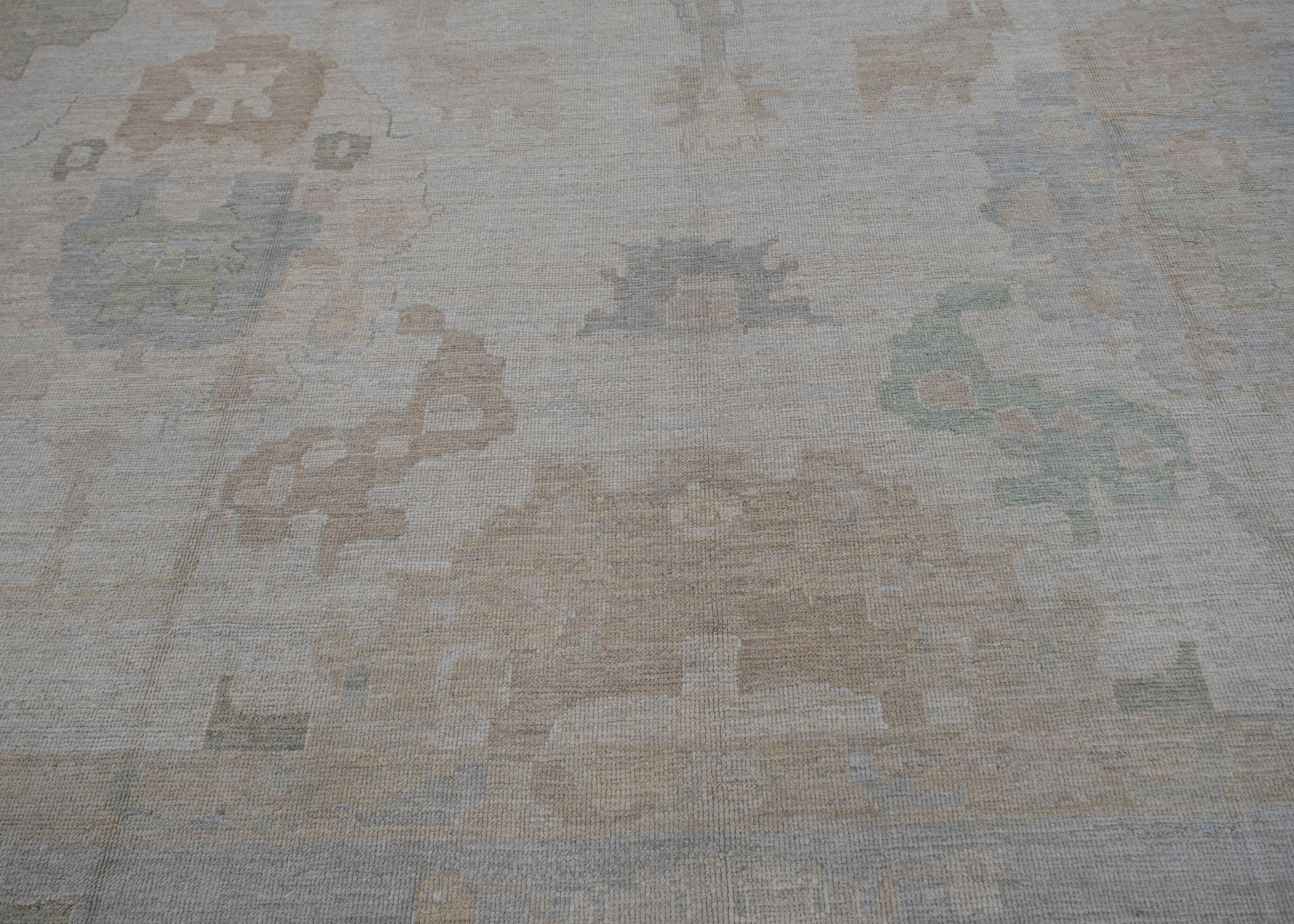Contemporary Turkish Oushak Rug 14'3