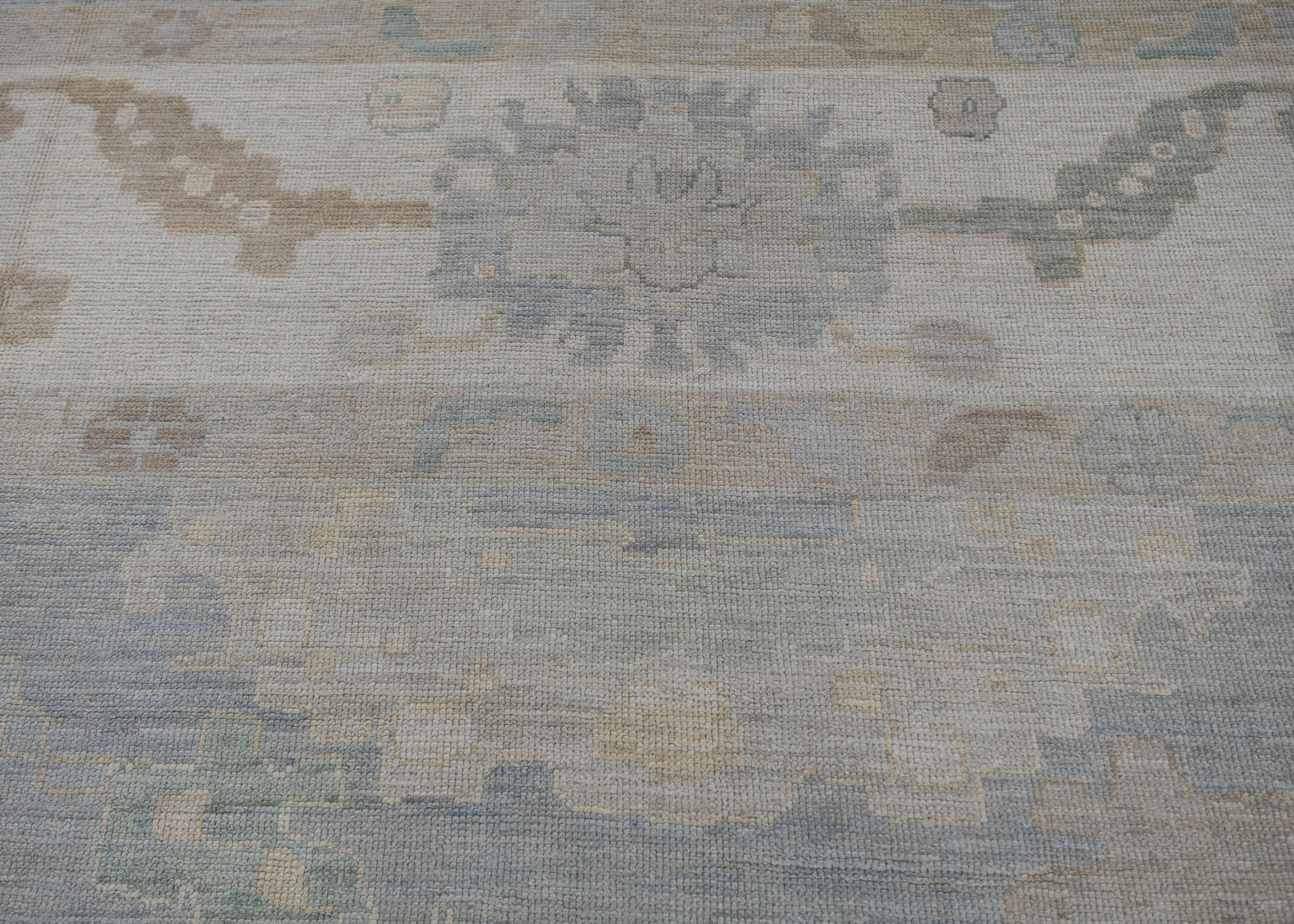Oushak Rug Oriental Hand Knotted Turkish Oushak 6'4