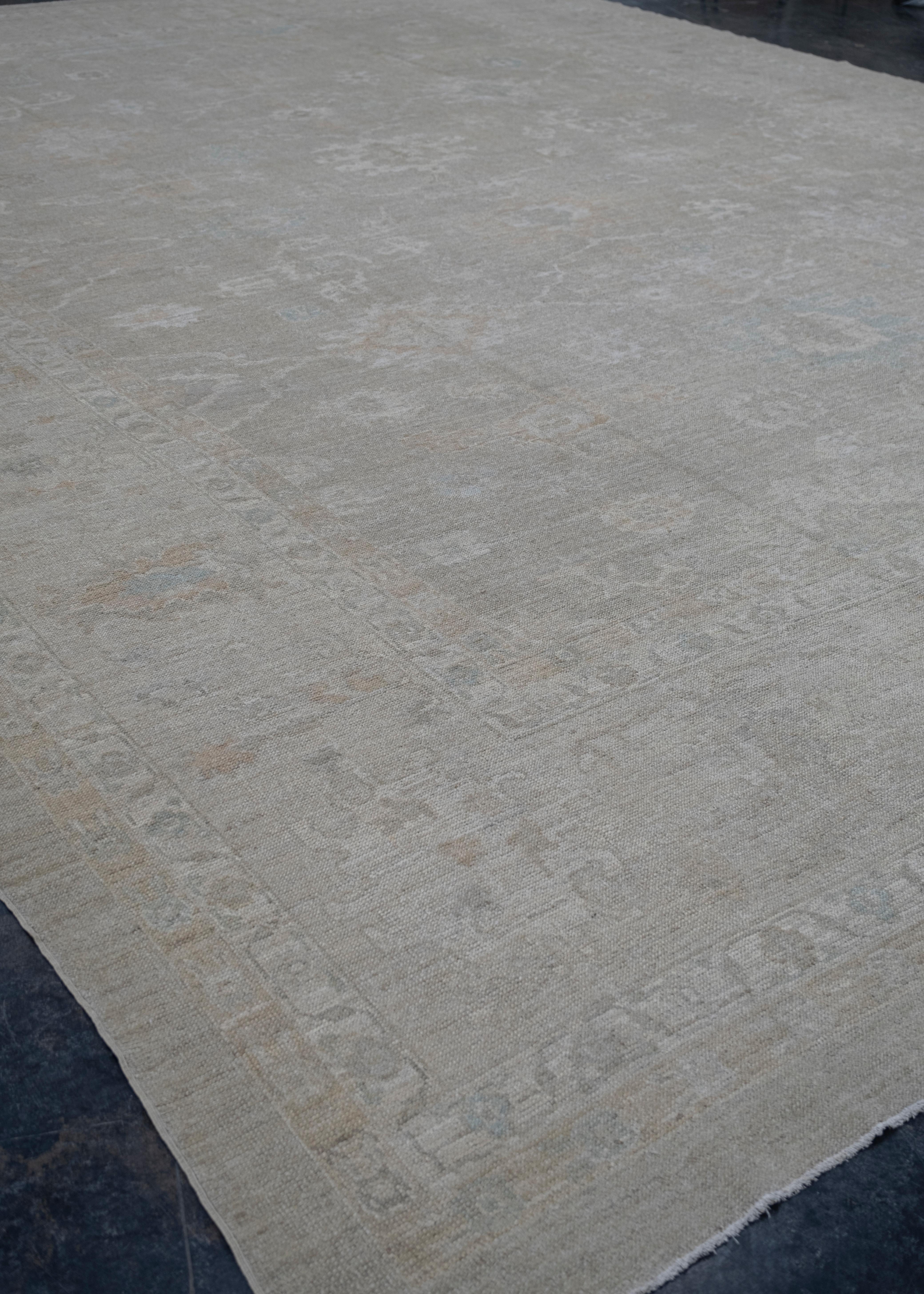 XXIe siècle et contemporain Tapis turc Oushak 15' x 20'11