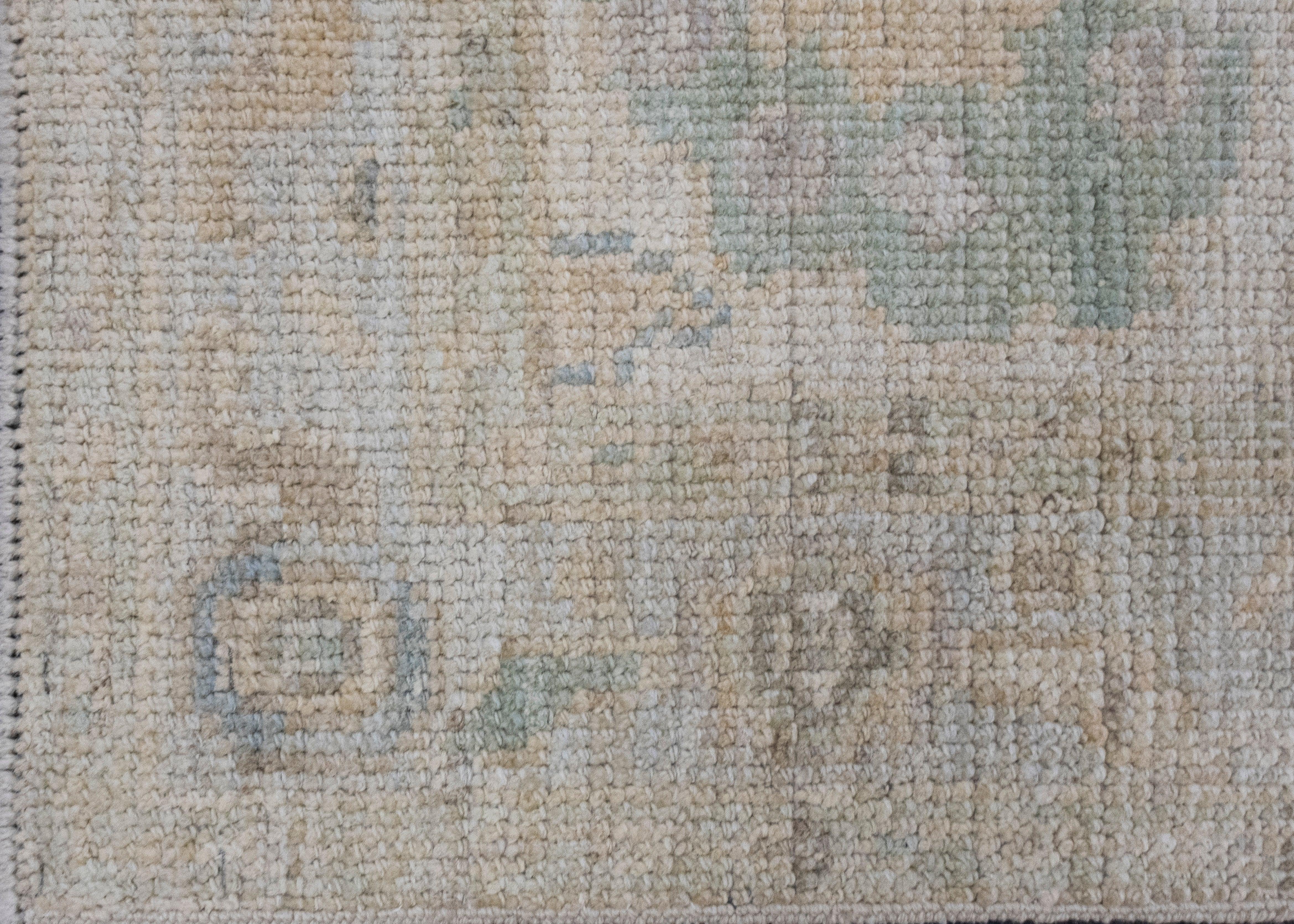 Hand-Knotted Turkish Oushak Rug 2' x 3' #16370 For Sale