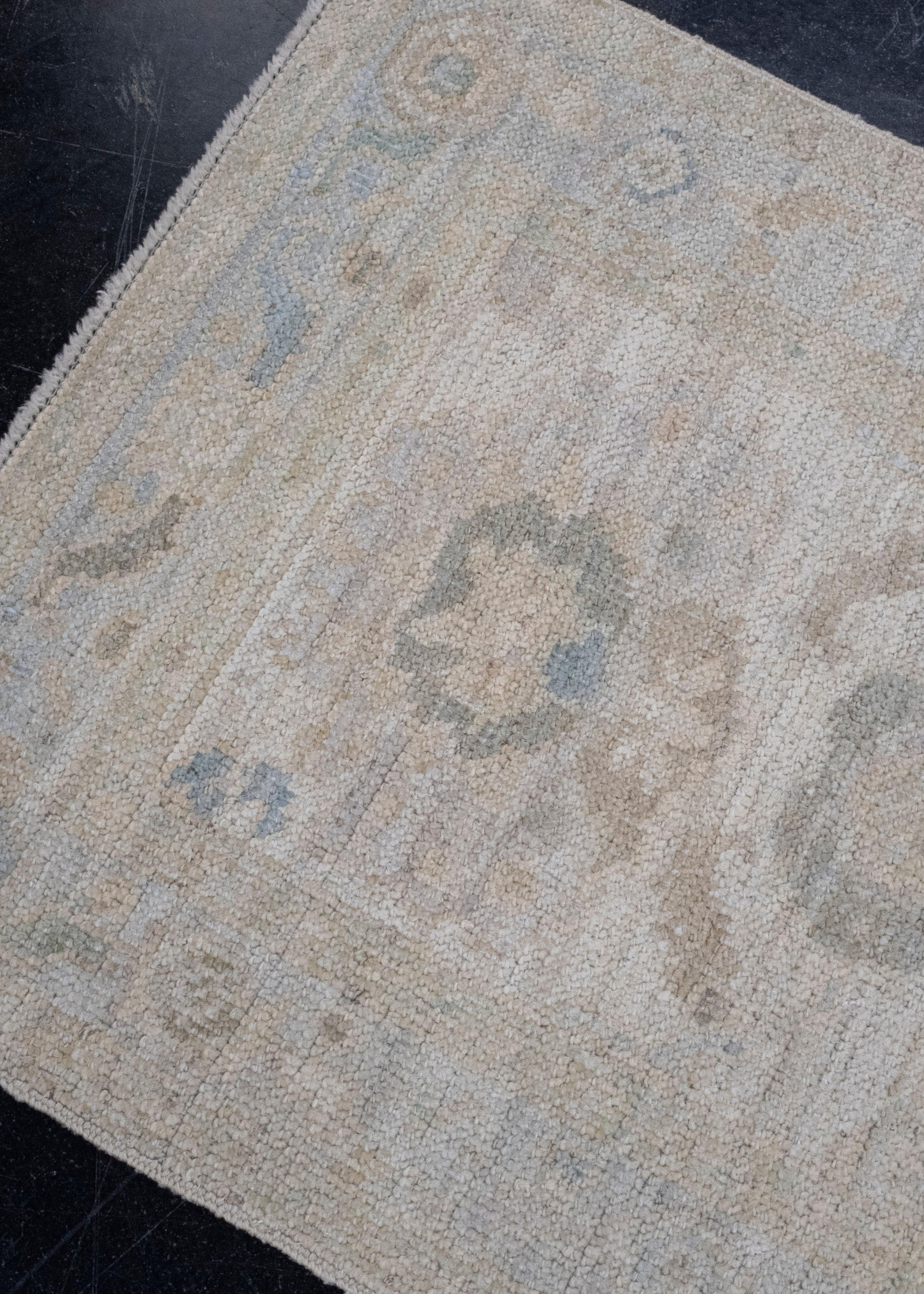 Wool Turkish Oushak Rug 2' x 3' #16370 For Sale
