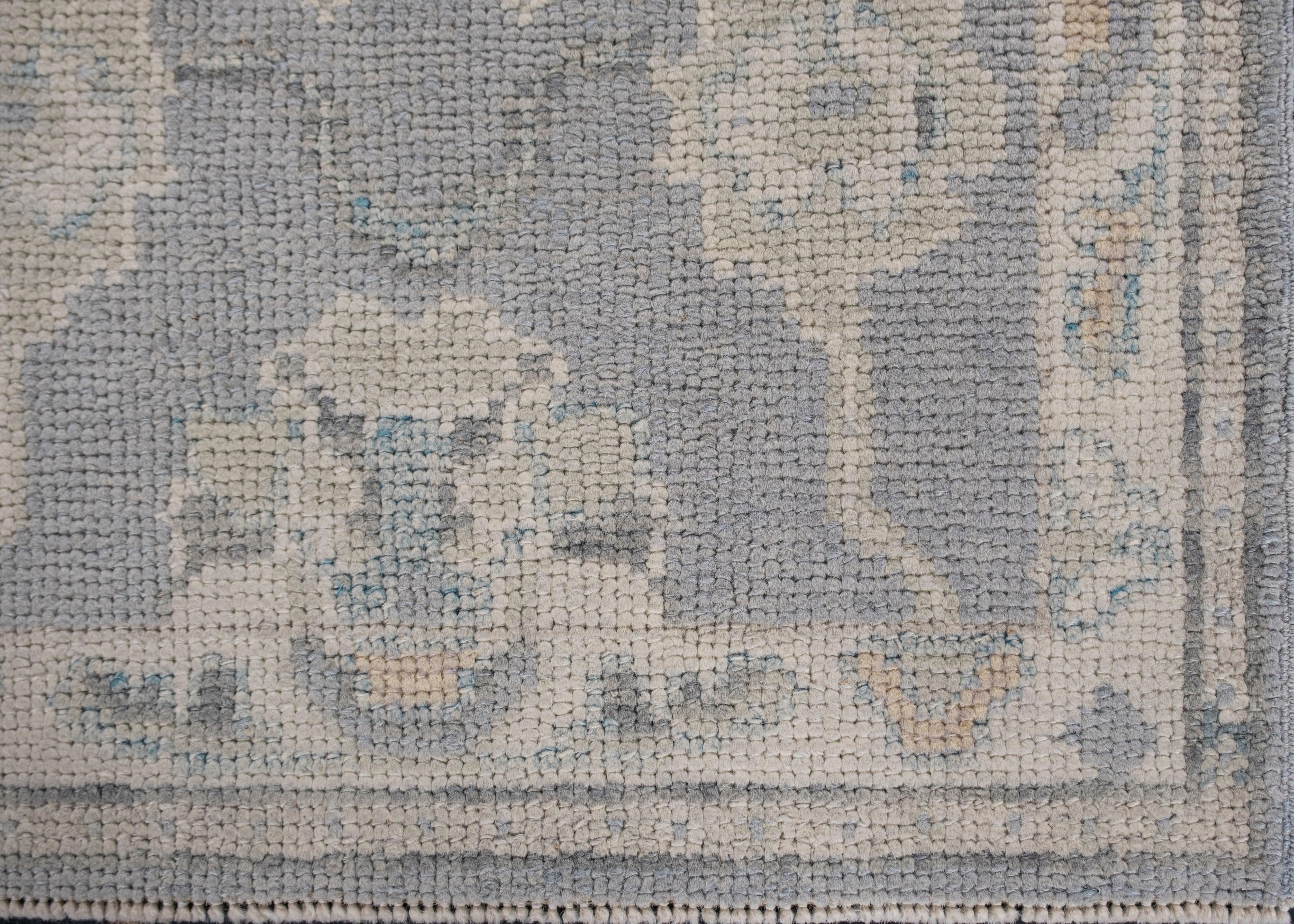 Oushak Rug Oriental Hand Knotted Turkish Oushak 2'11