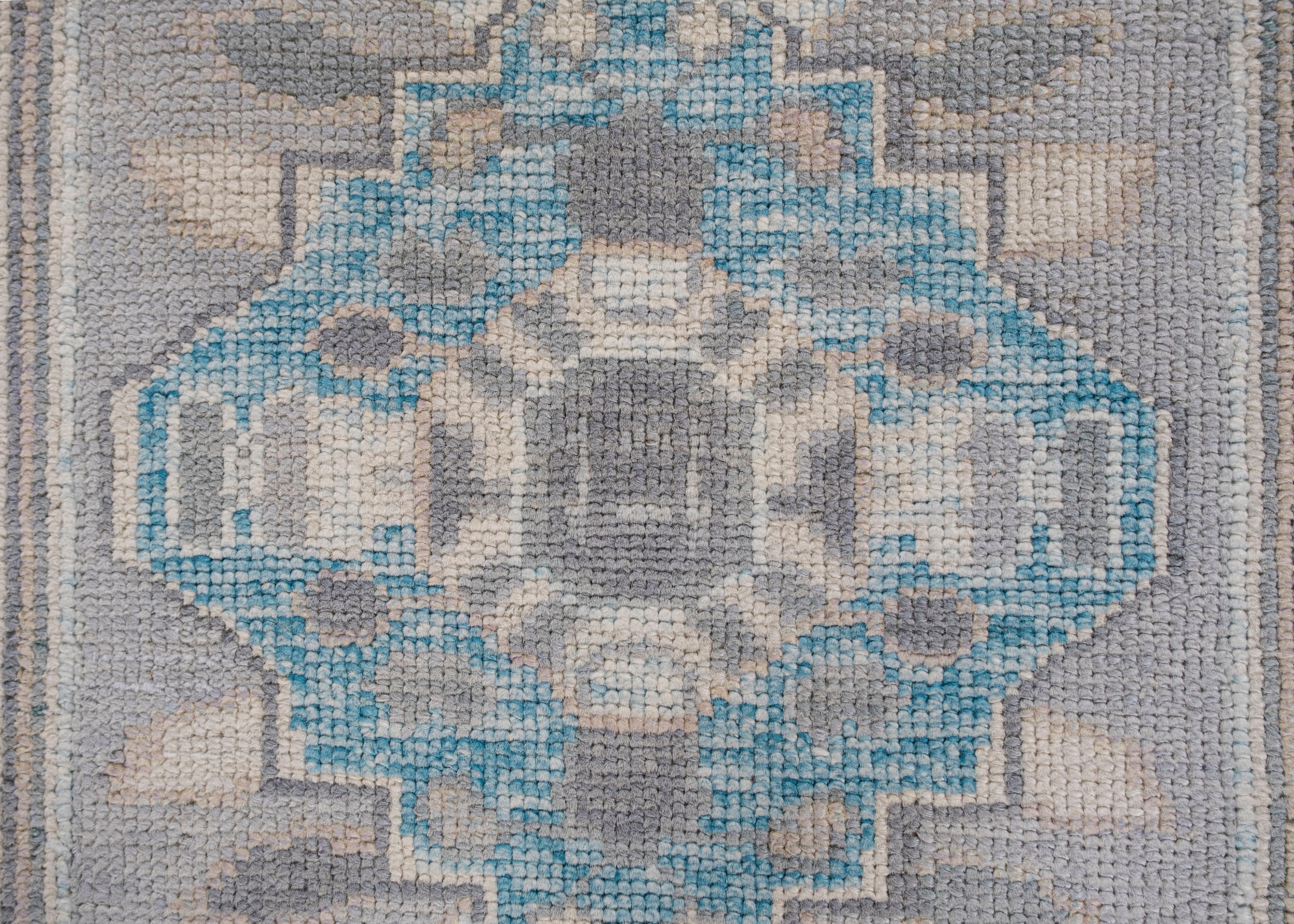Oushak Rug Oriental Hand Knotted Turkish Oushak 2'10