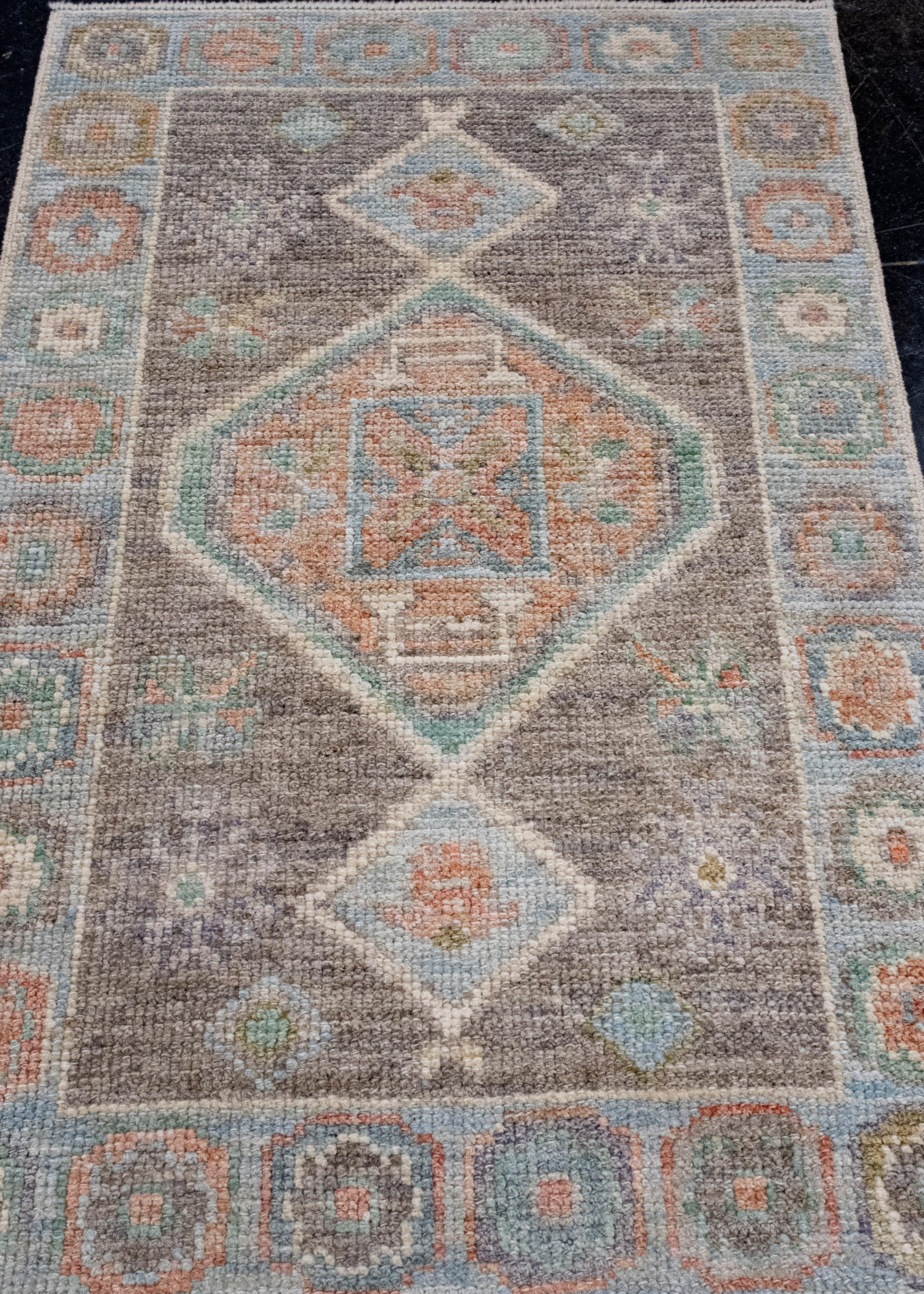 Turkish Oushak Rug 2'1