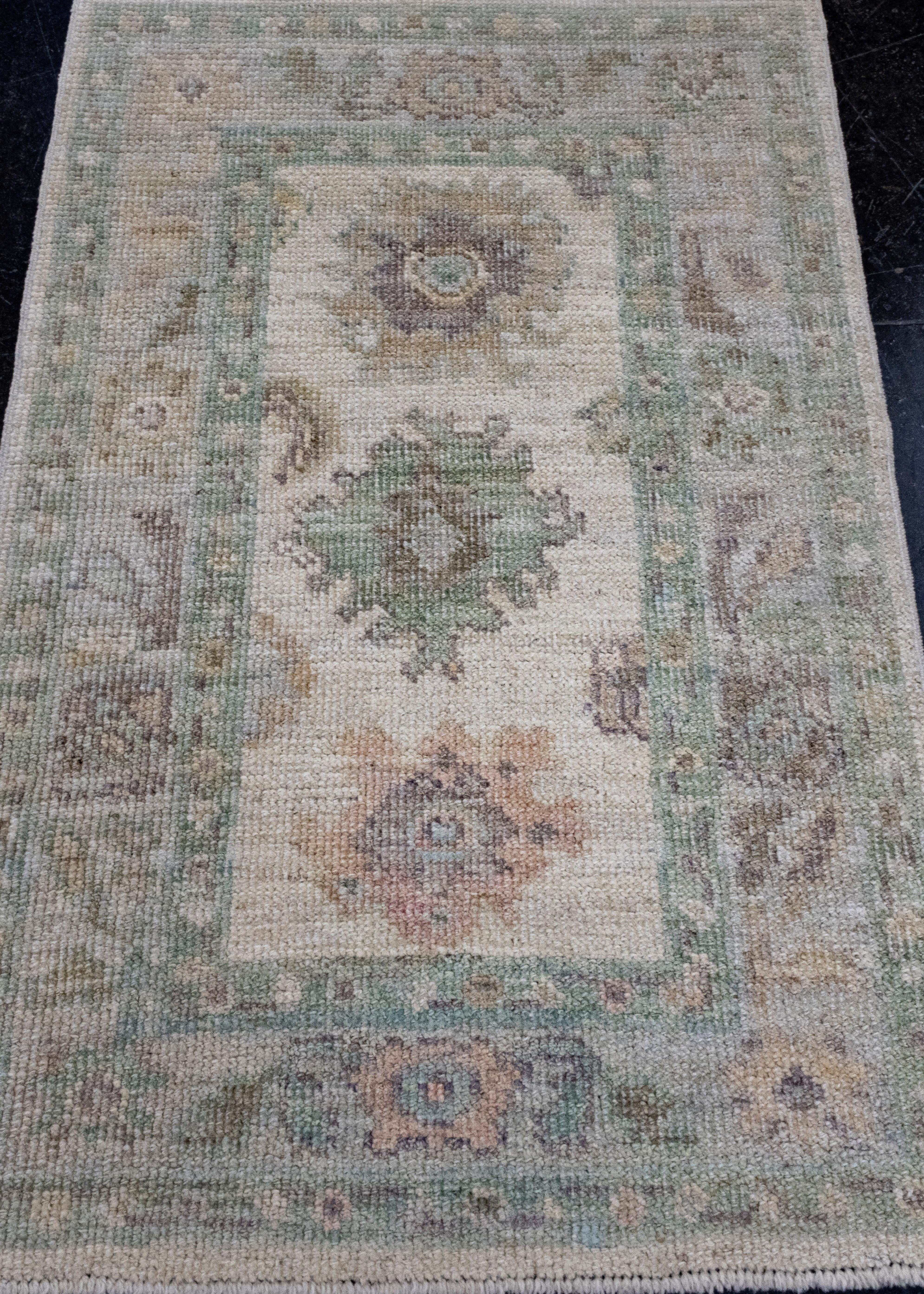 Turkish Oushak Rug 2'1