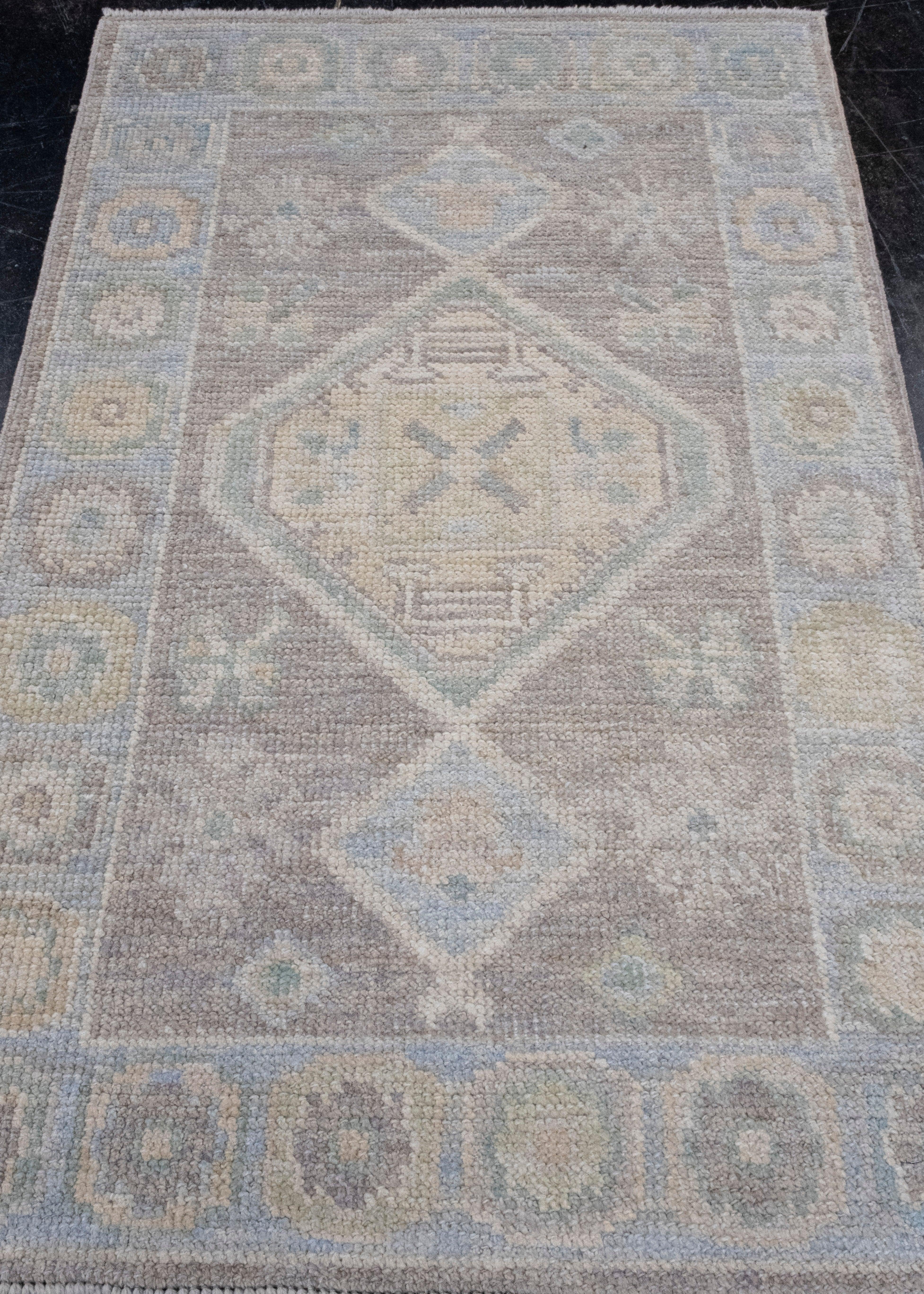 Turkish Oushak Rug 2'1
