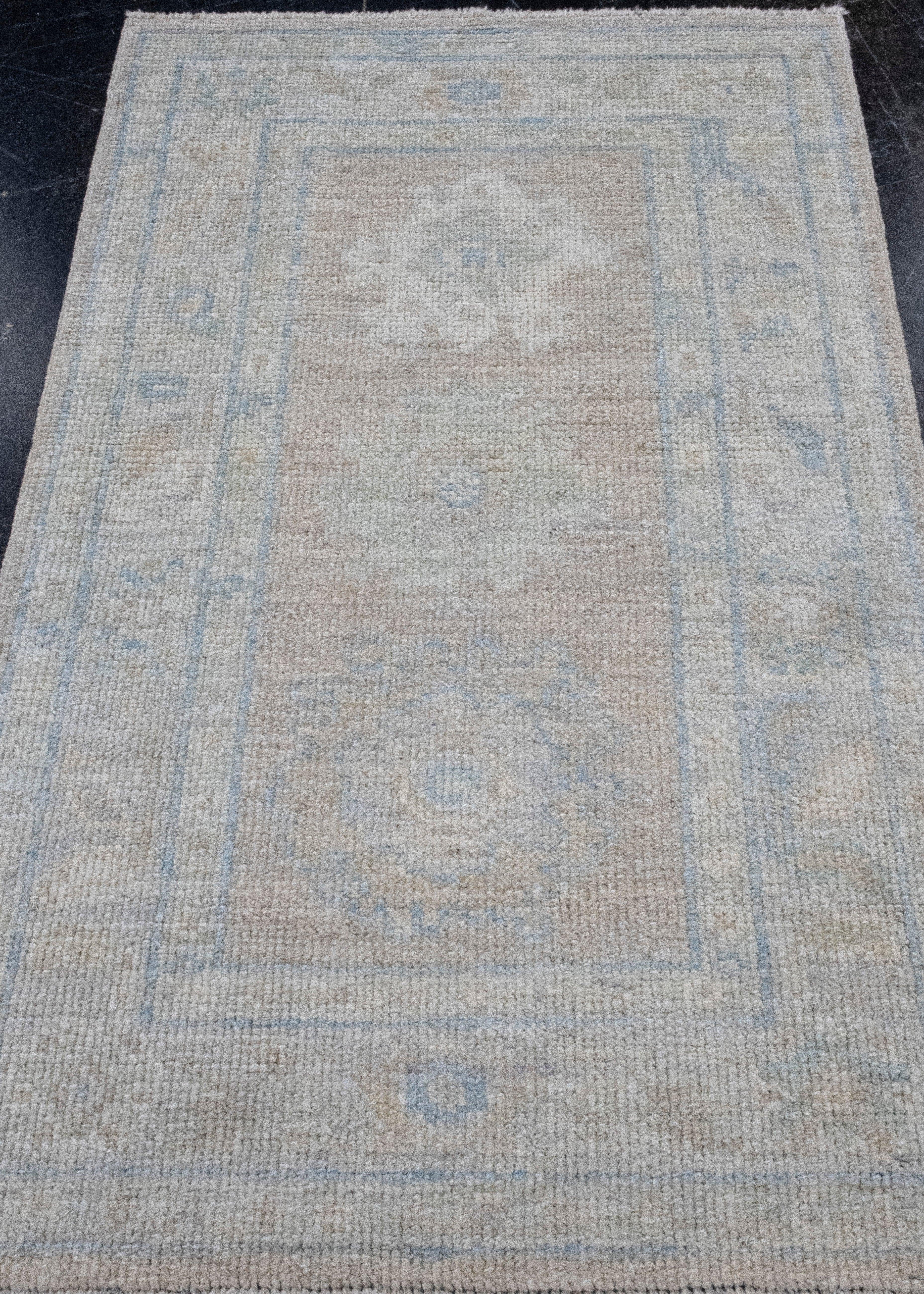 Turkish Oushak Rug 2'1