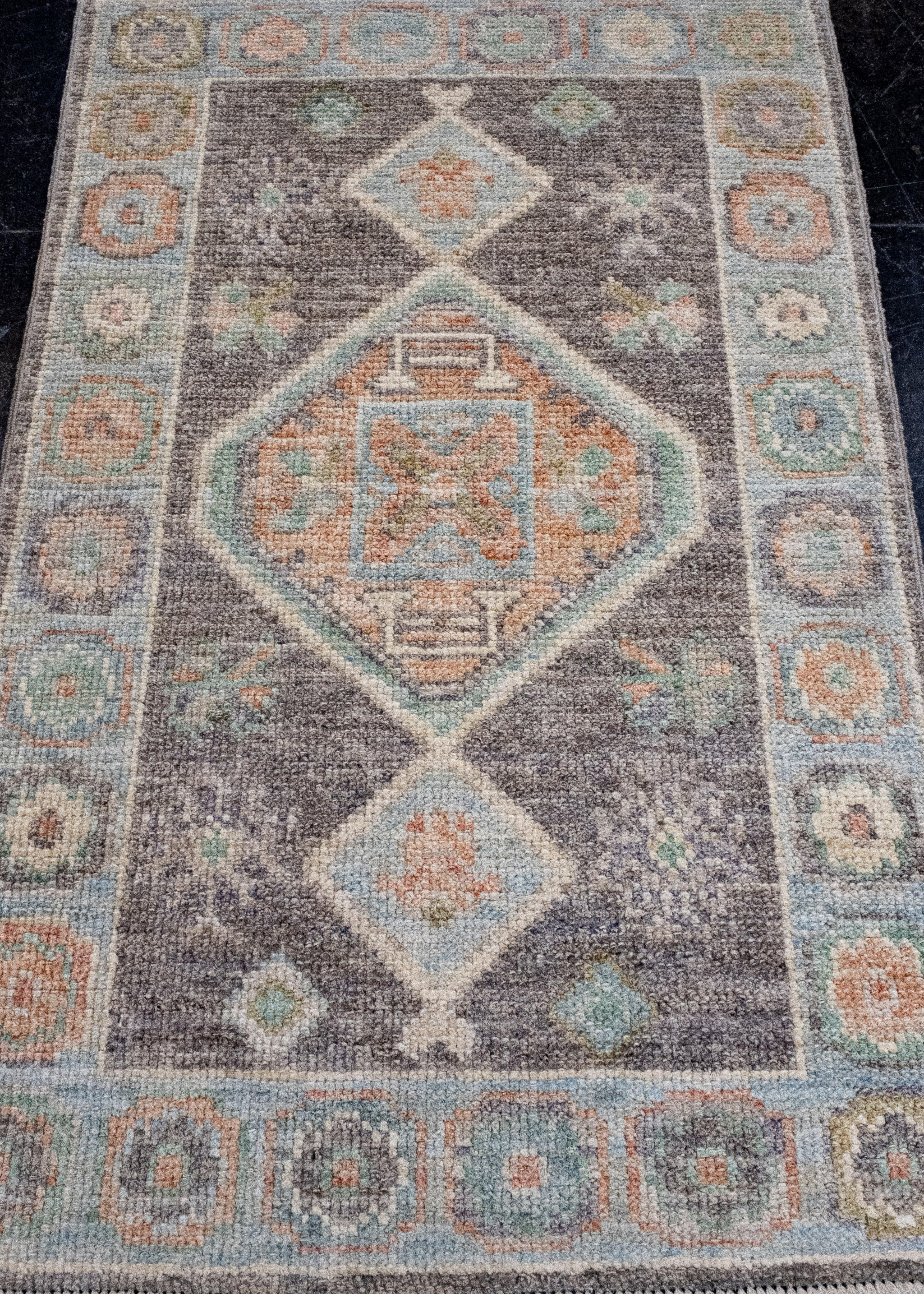Turkish Oushak Rug 2'1