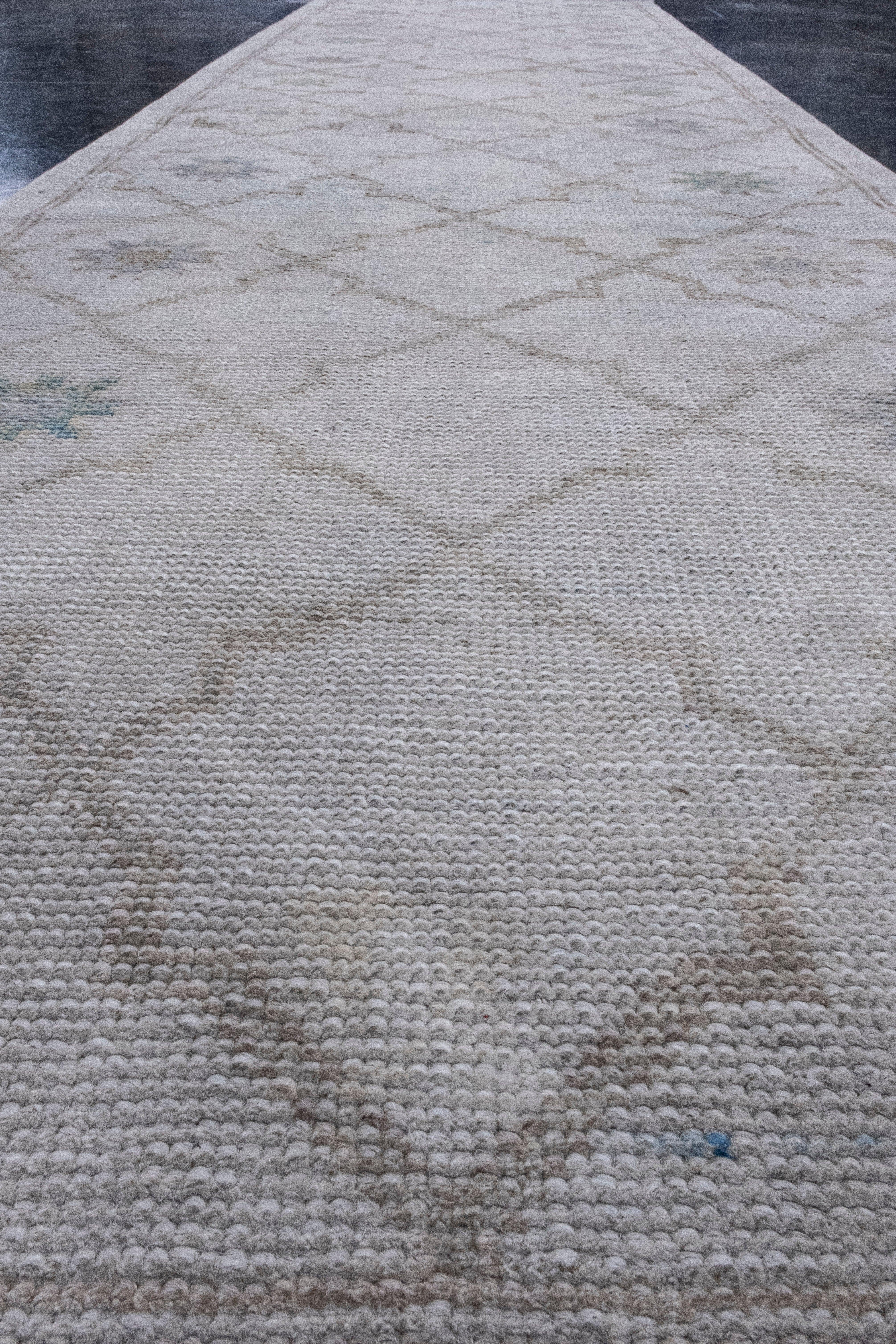 Wool Turkish Oushak Rug 2'10