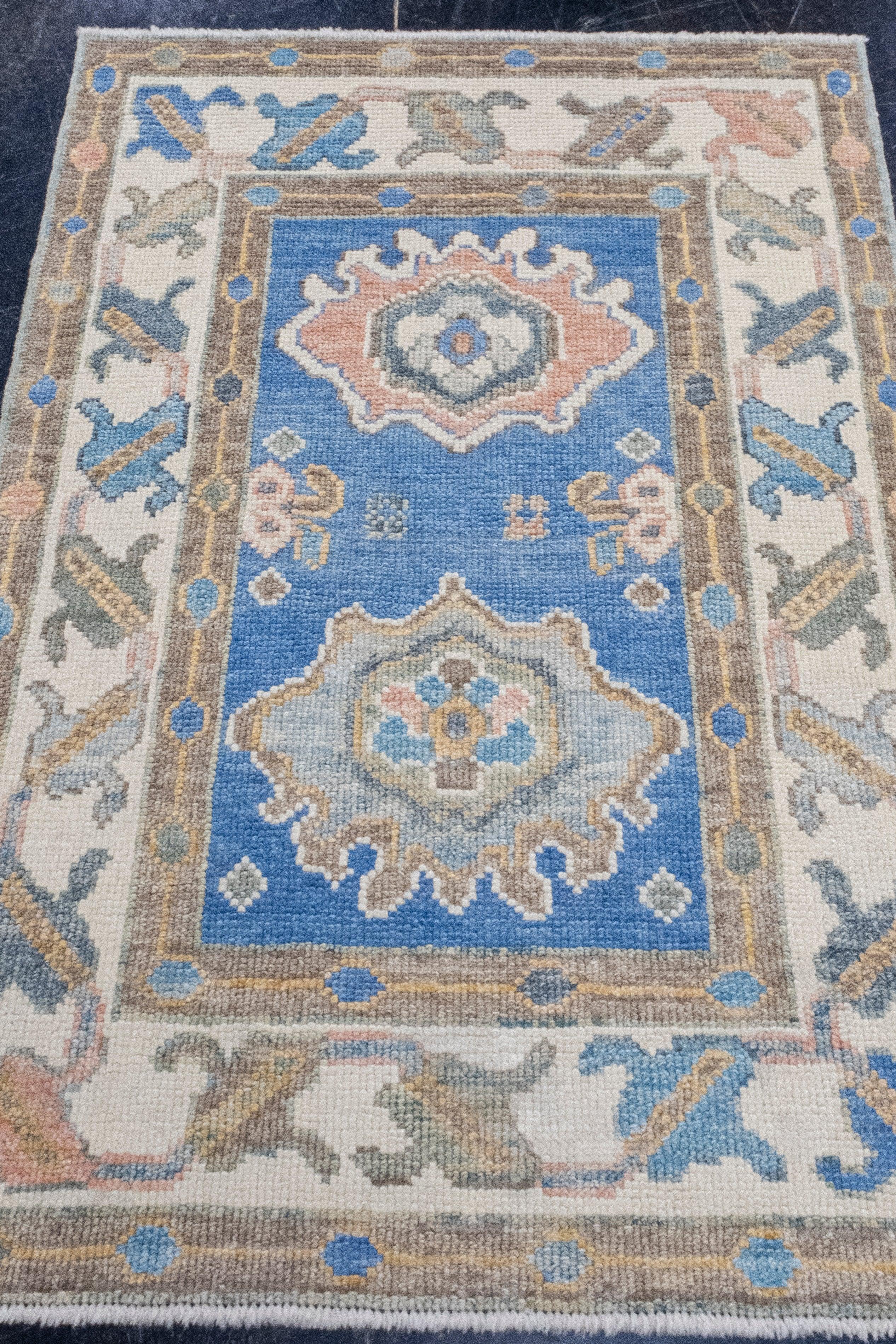 Turkish Oushak Rug 2'10