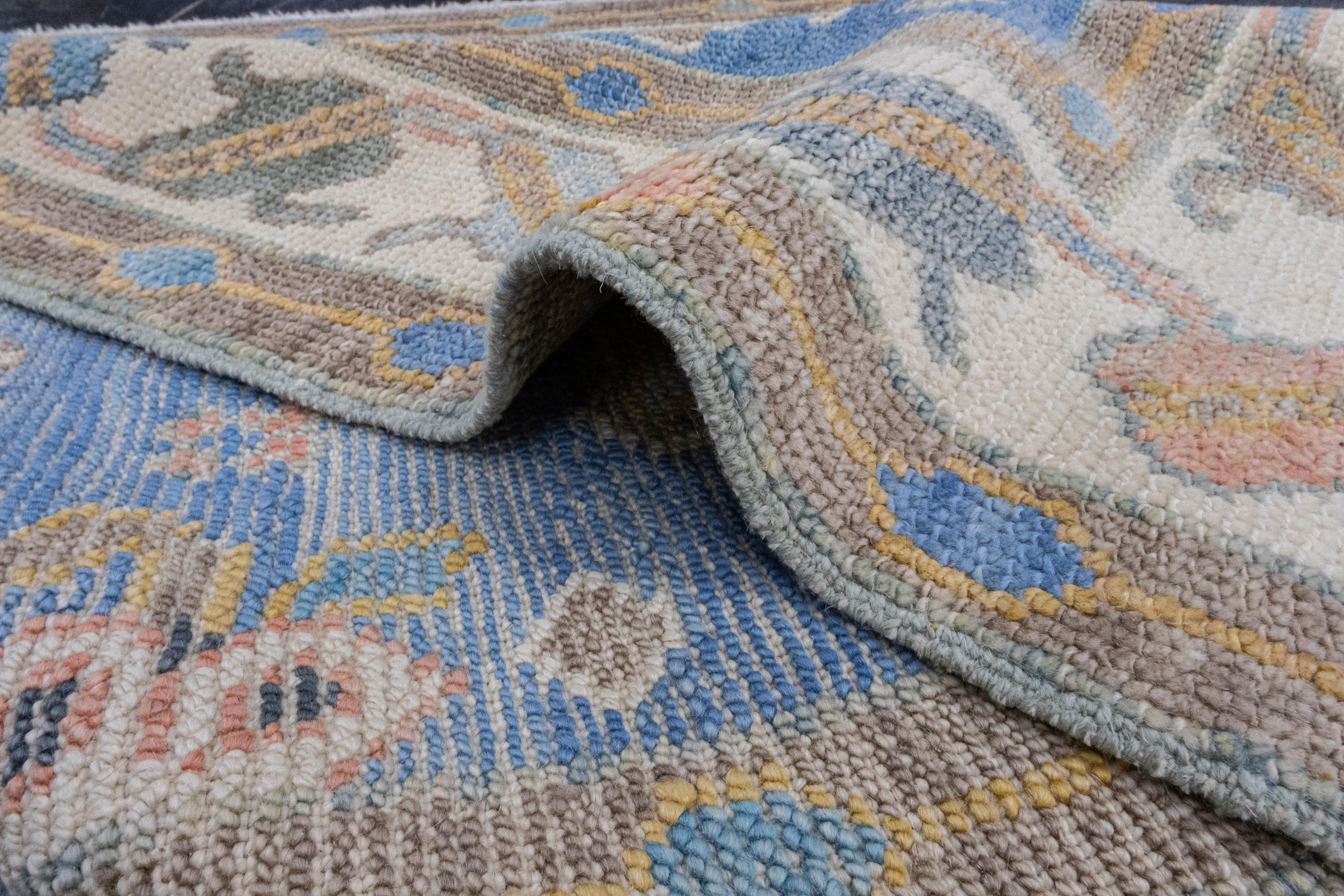 Turkish Oushak Rug 2'10
