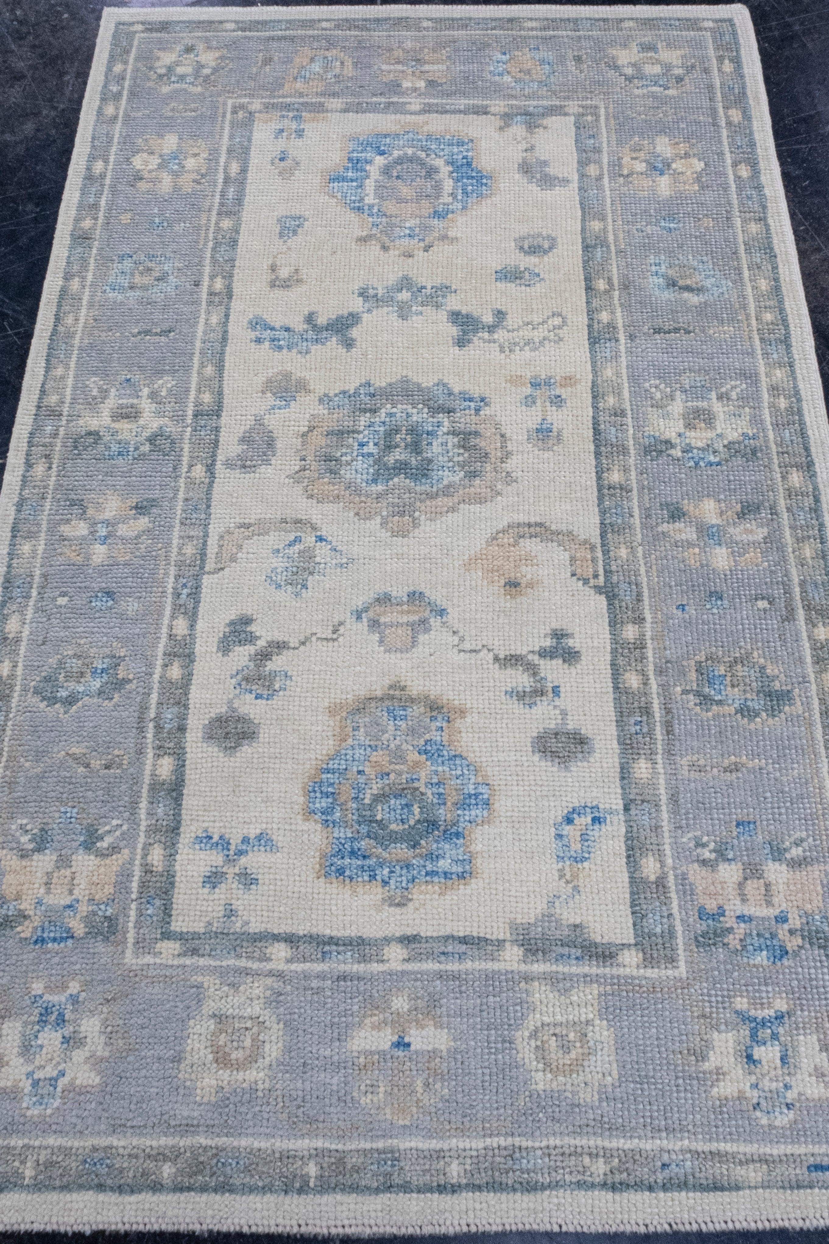 Turkish Oushak Rug 2'10