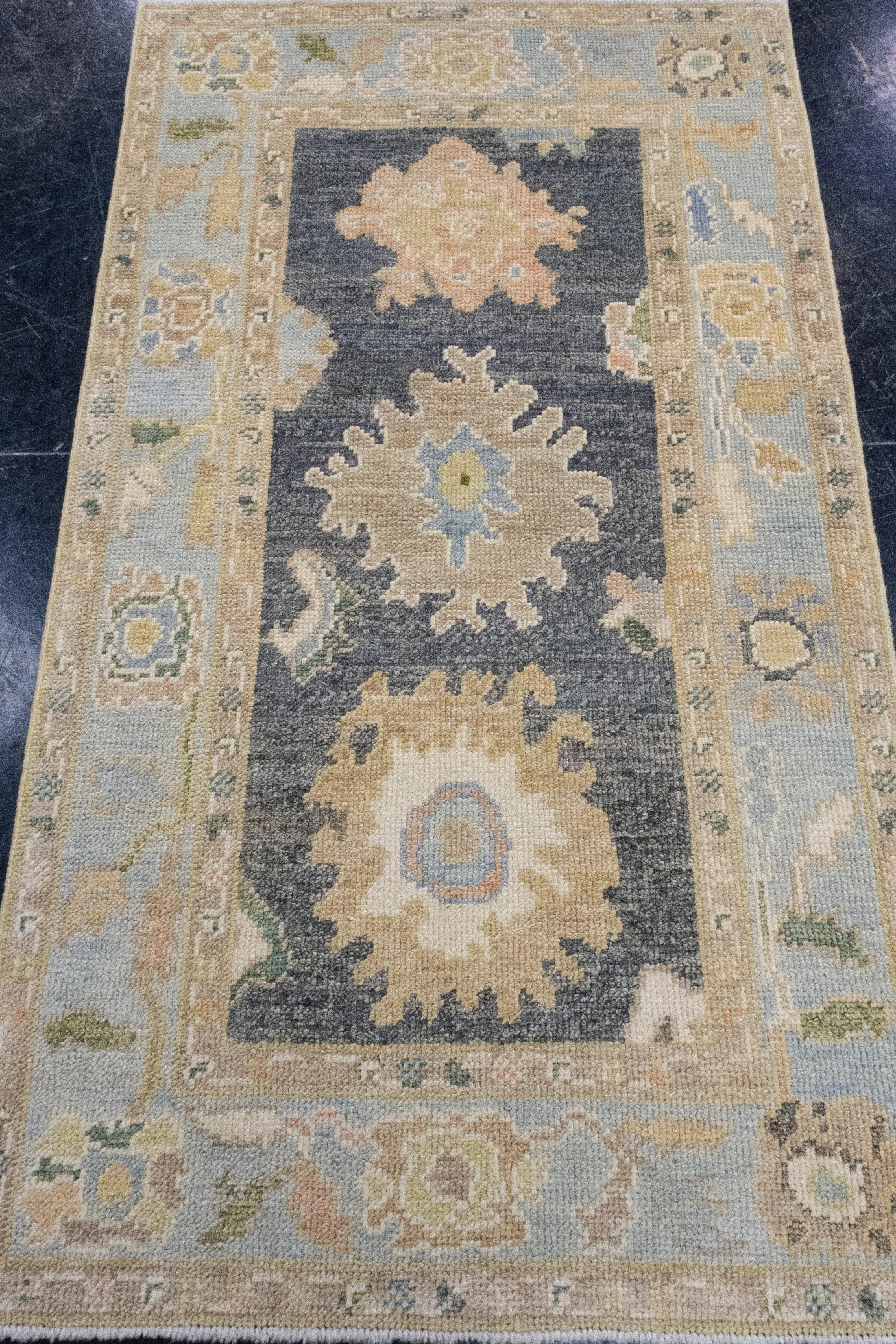 Turkish Oushak Rug 2'10
