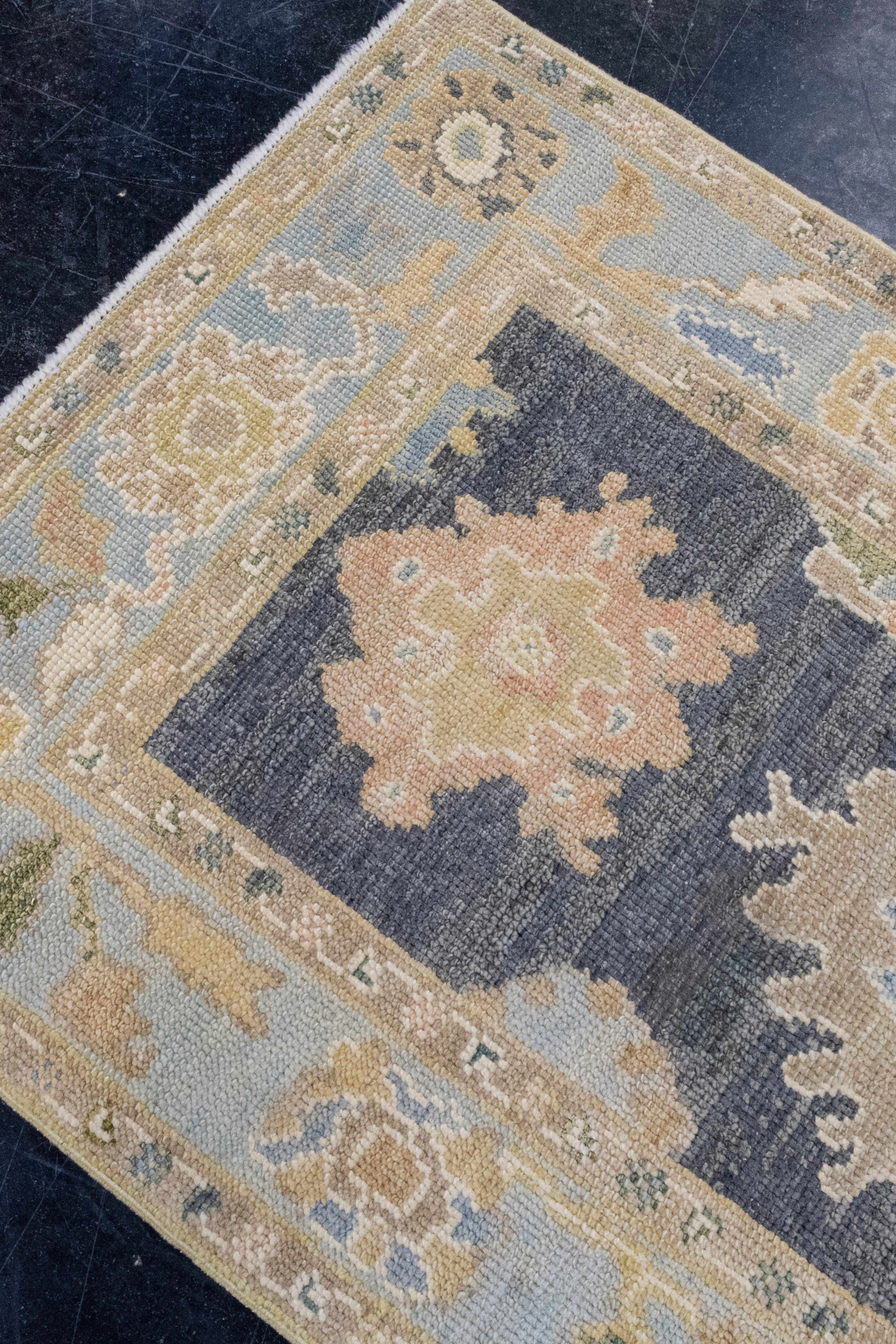 Turkish Oushak Rug 2'10