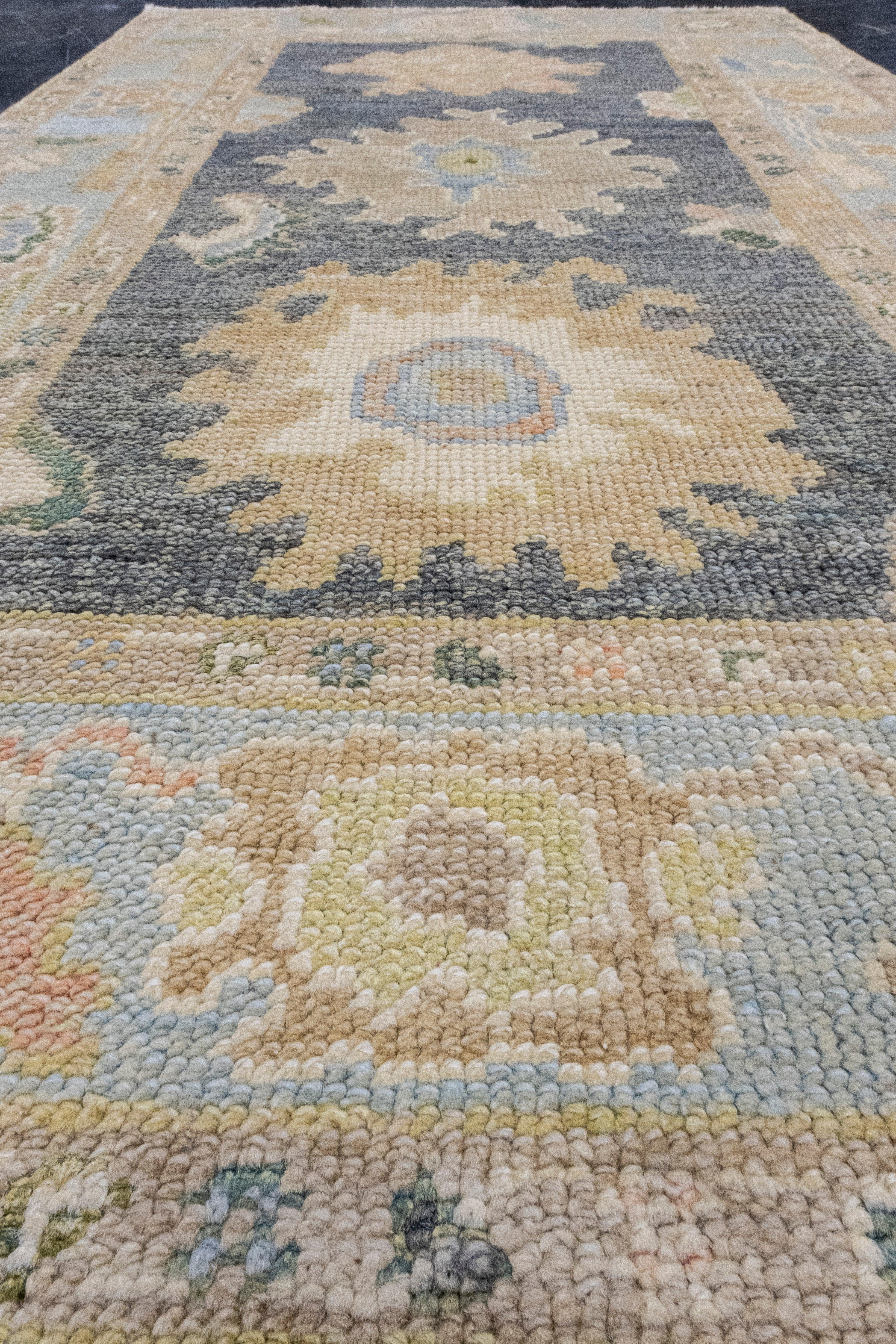 Wool Turkish Oushak Rug 2'10