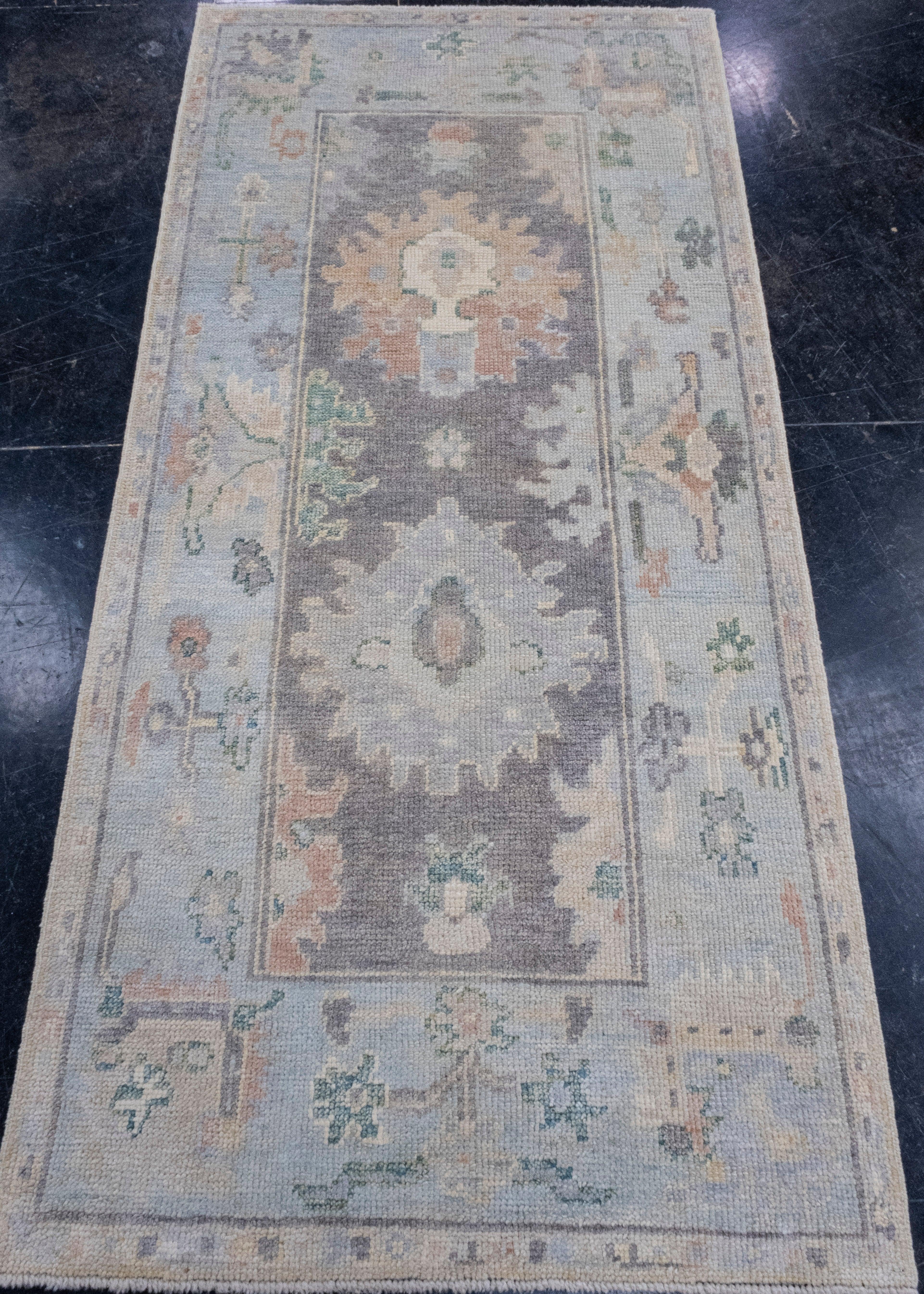 Turkish Oushak Rug 2'10